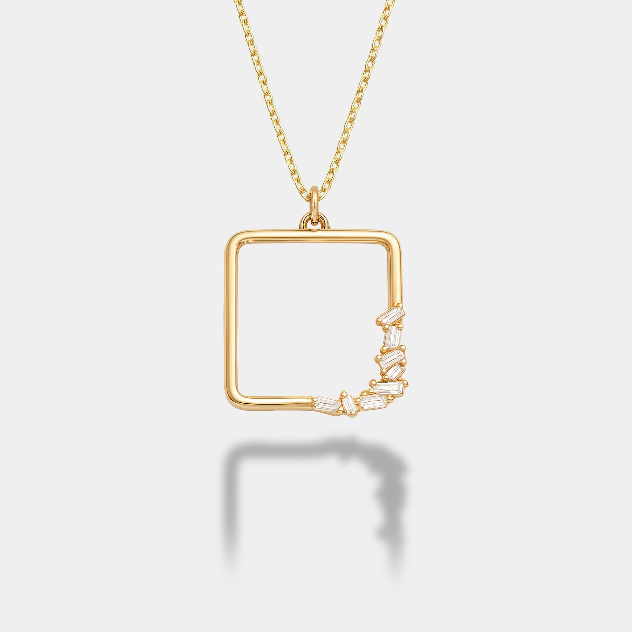 Dikdörtgen Baget Kolye
