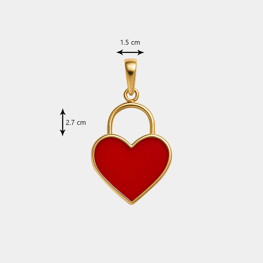 Kilit Kalp Charm
