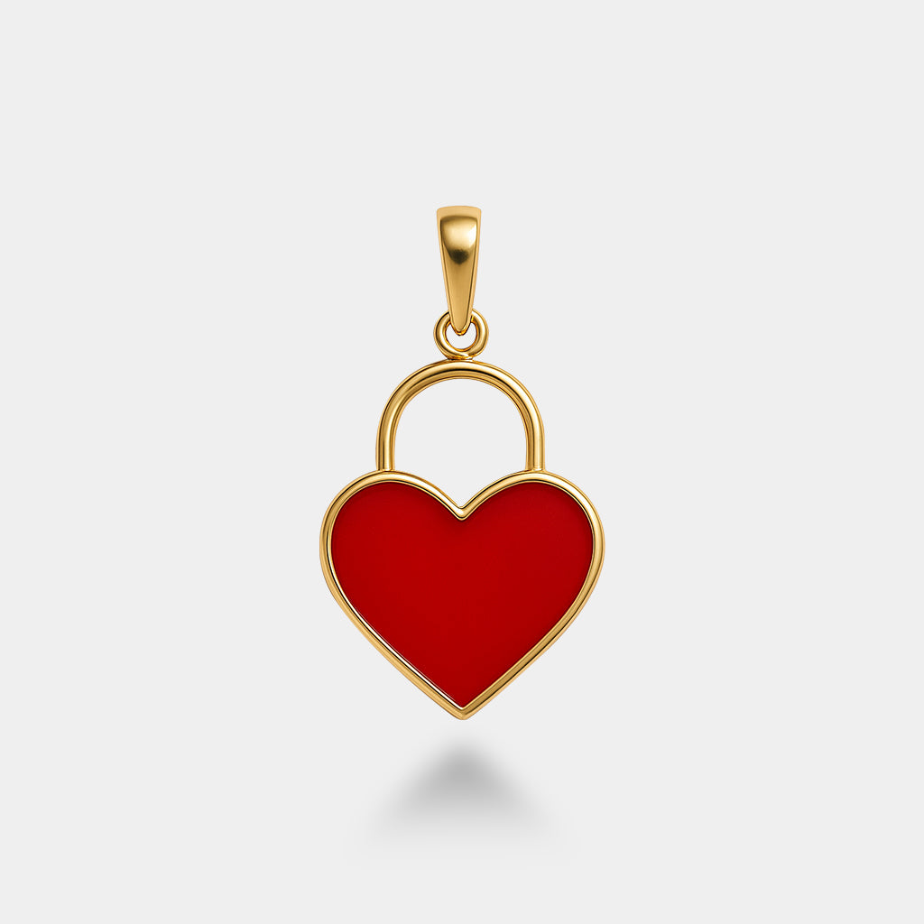 Kilit Kalp Charm