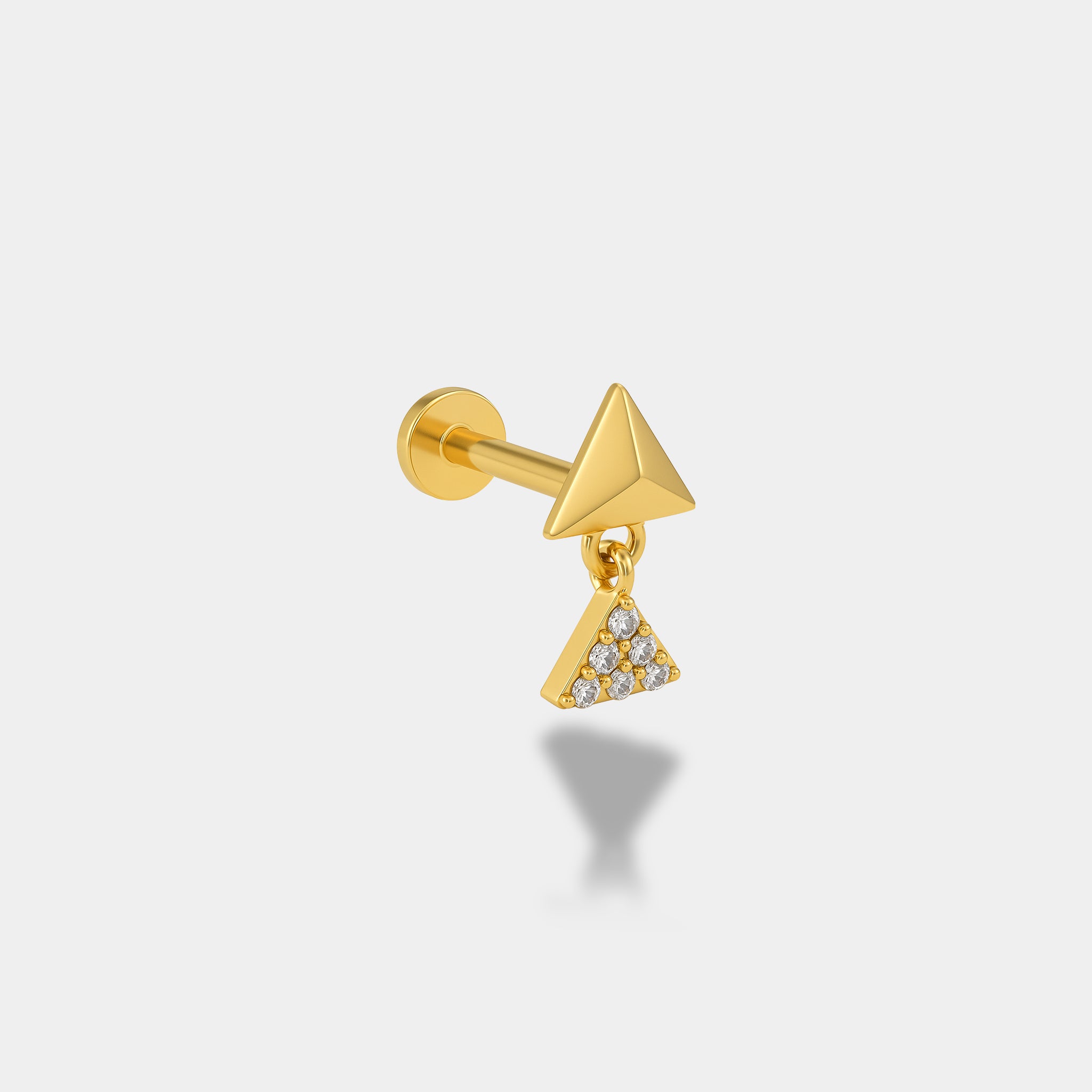 Üçgen Taşlı Piercing