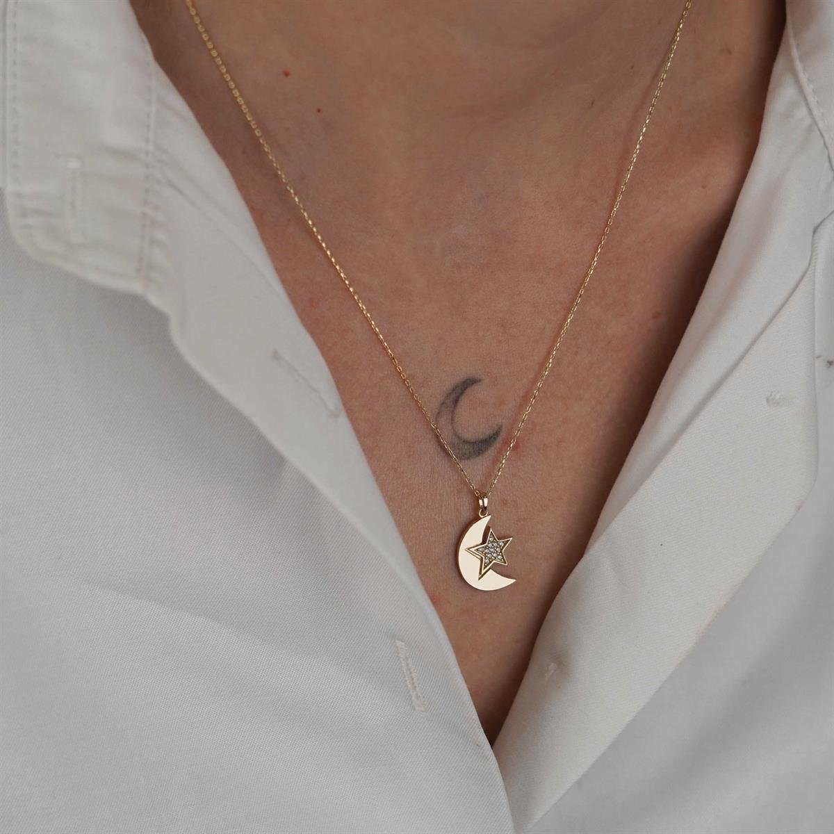 Ay Yıldız Kolye