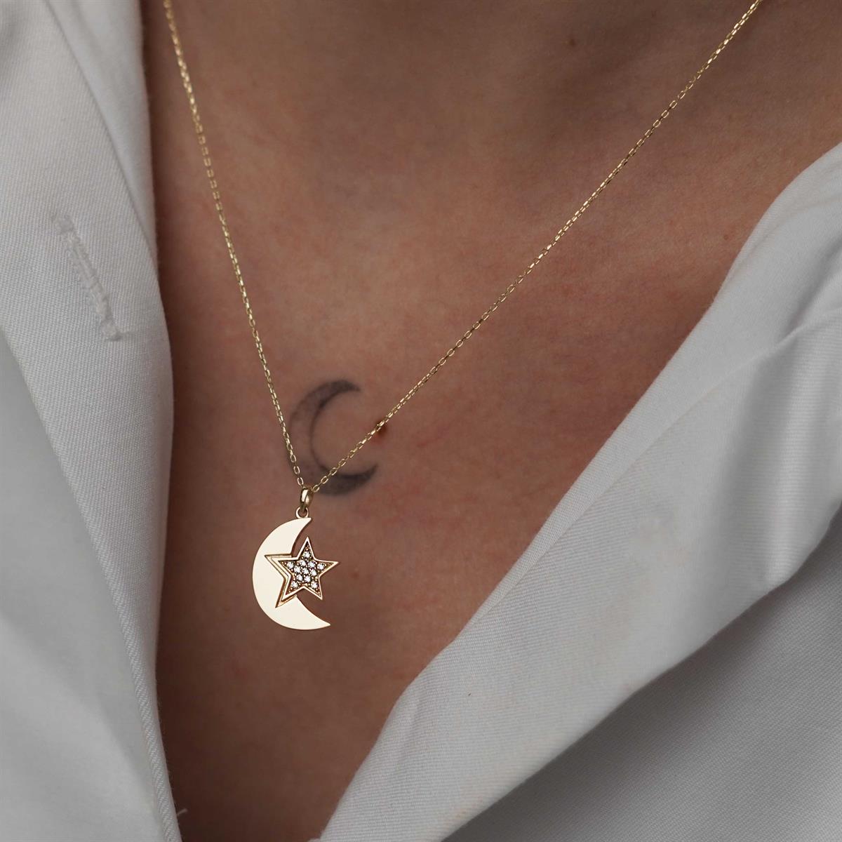 Ay Yıldız Kolye