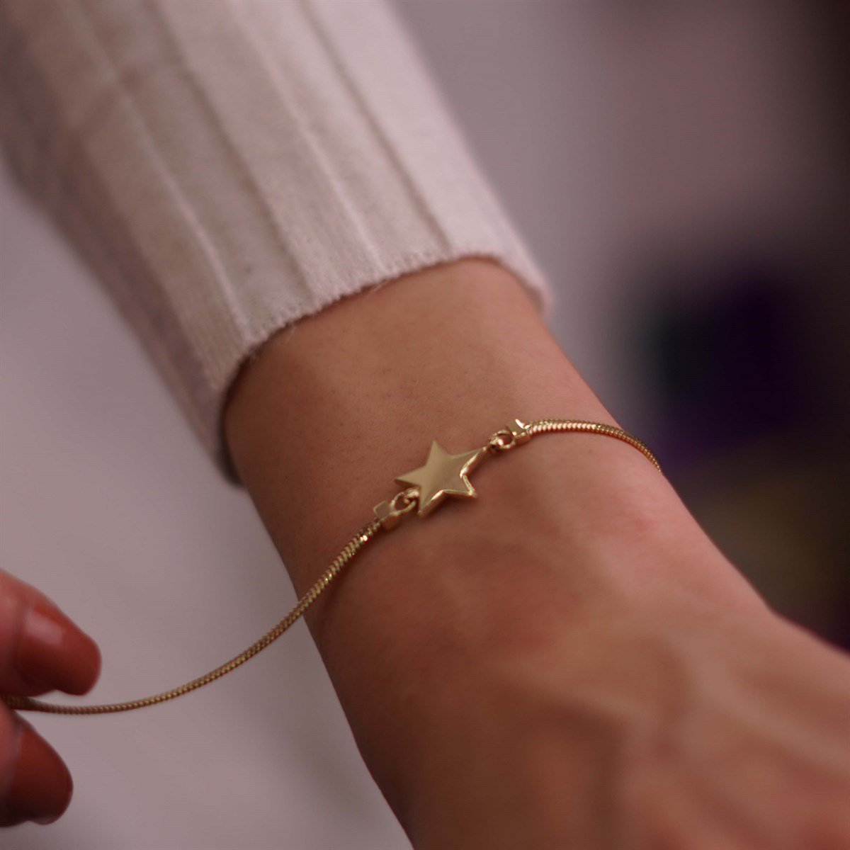 Balık Sırtı Yıldız Bileklik