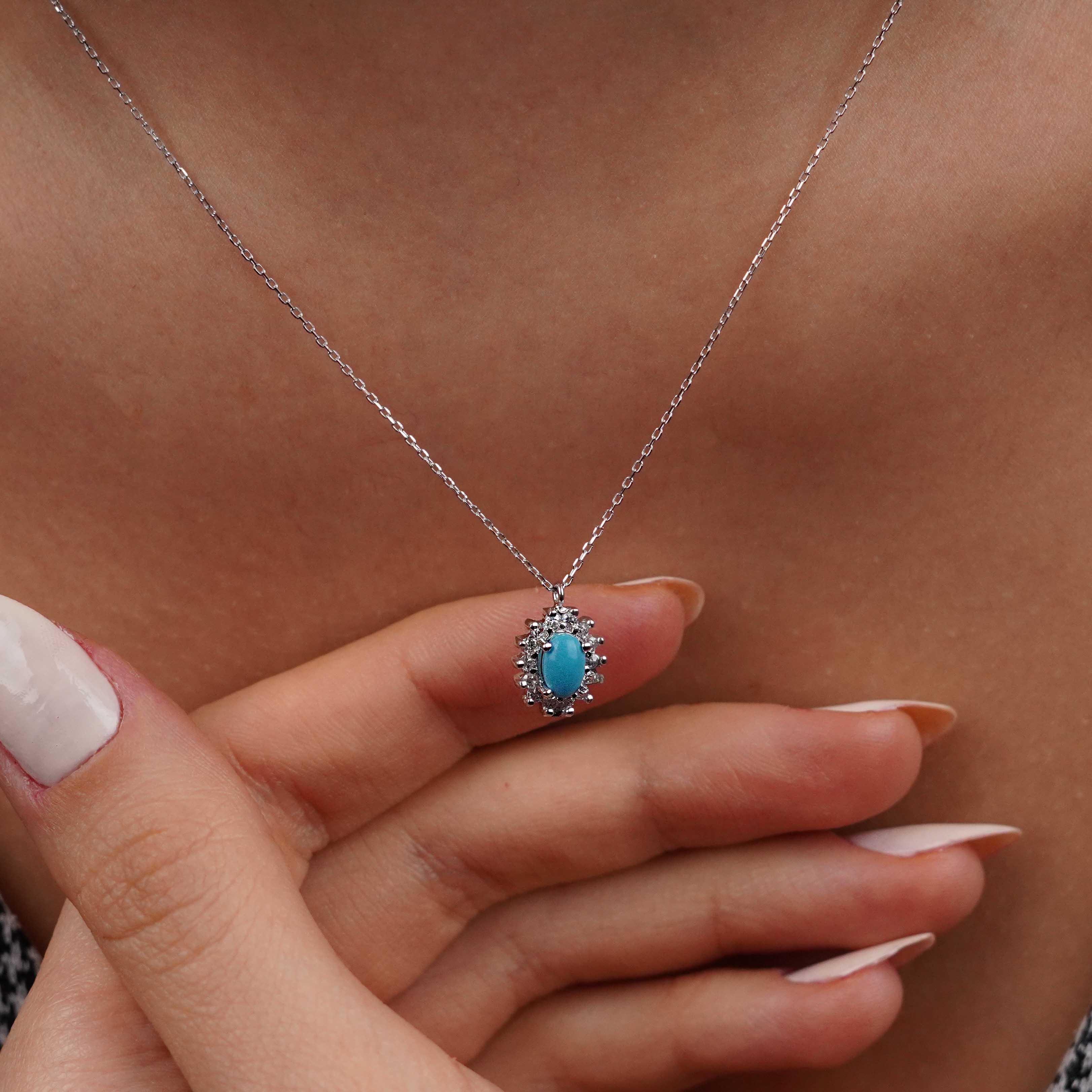 Firuze Taşlı Kolye