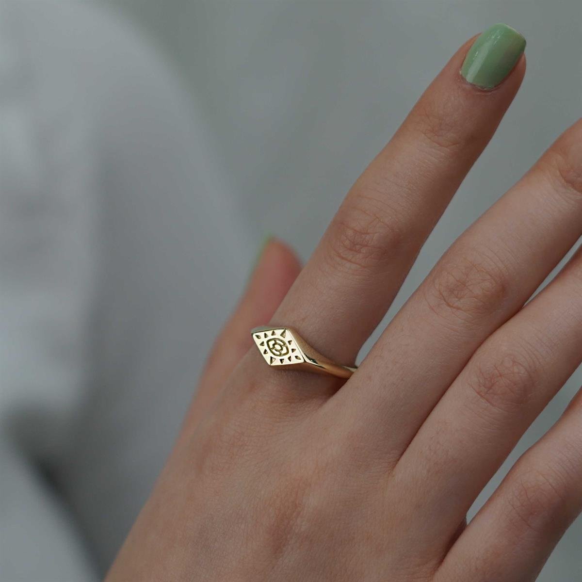 Gravür Güneş Yüzük