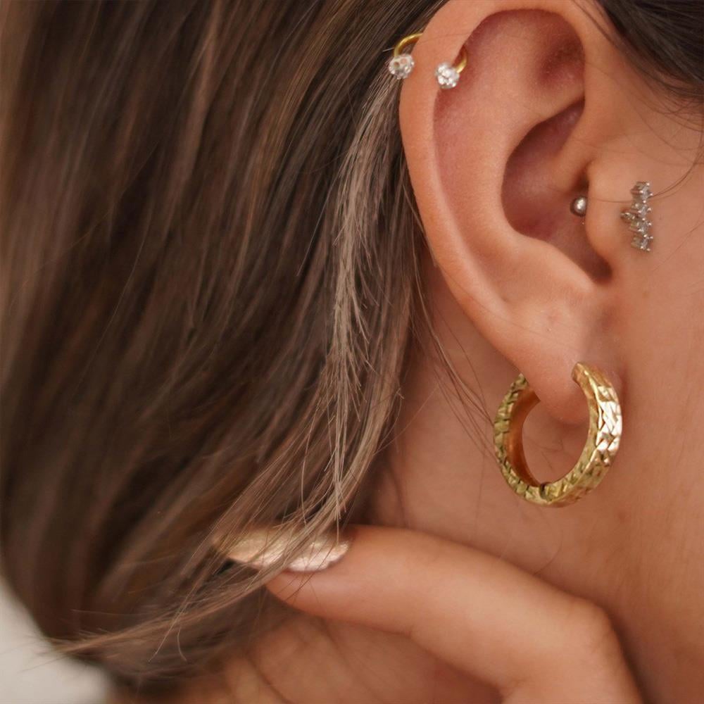 Kalemli Halka Küpe - L