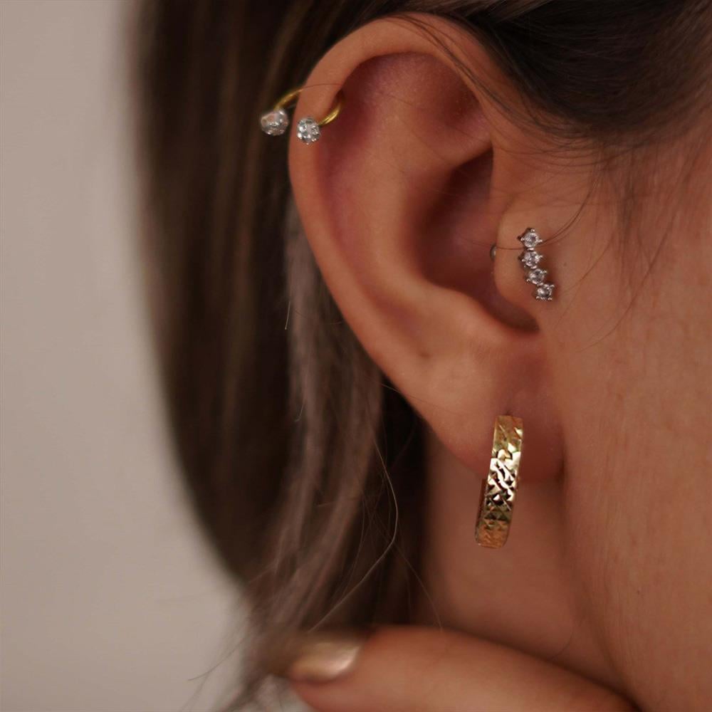 Kalemli Halka Küpe - L