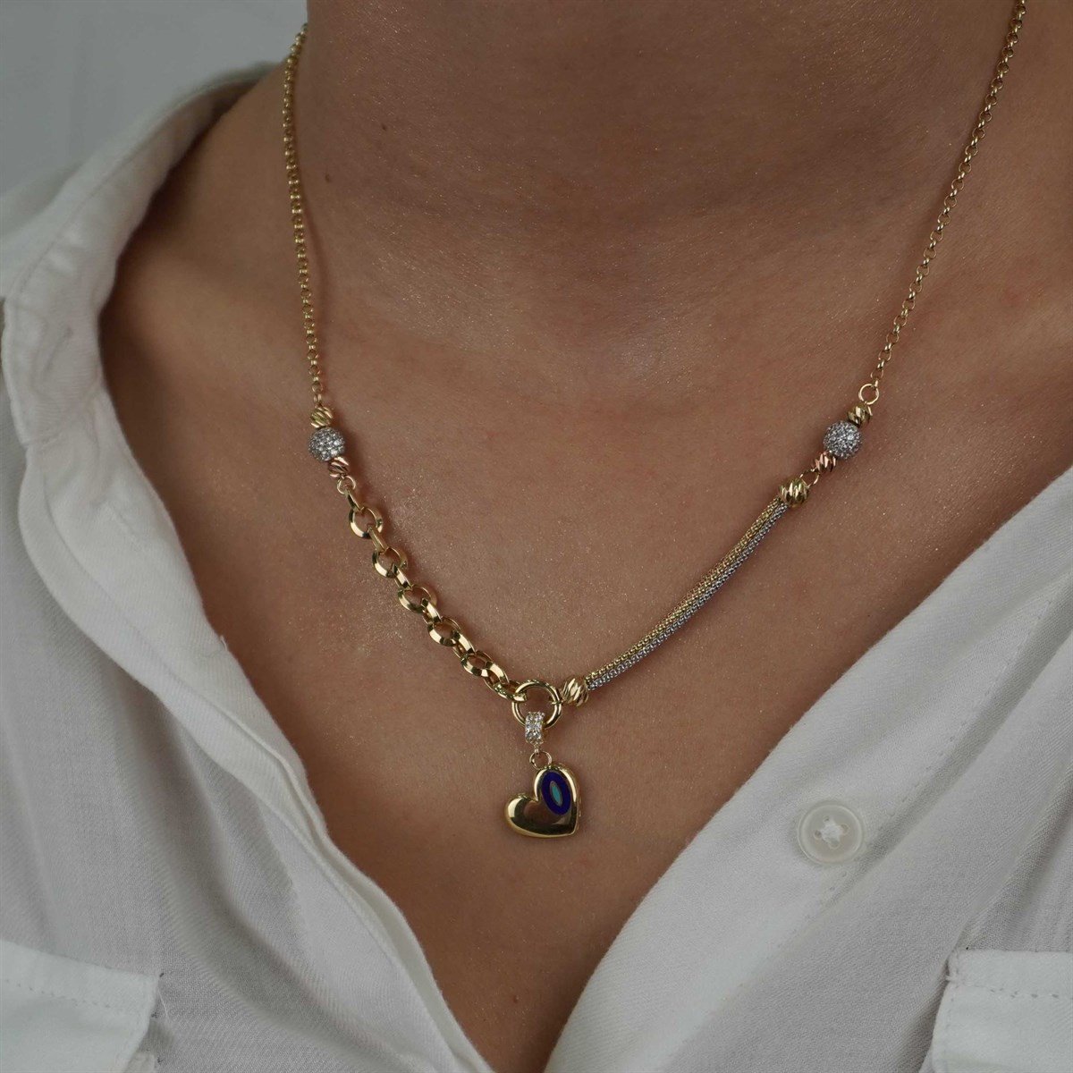 Kalp Charm Tasarım Kolye