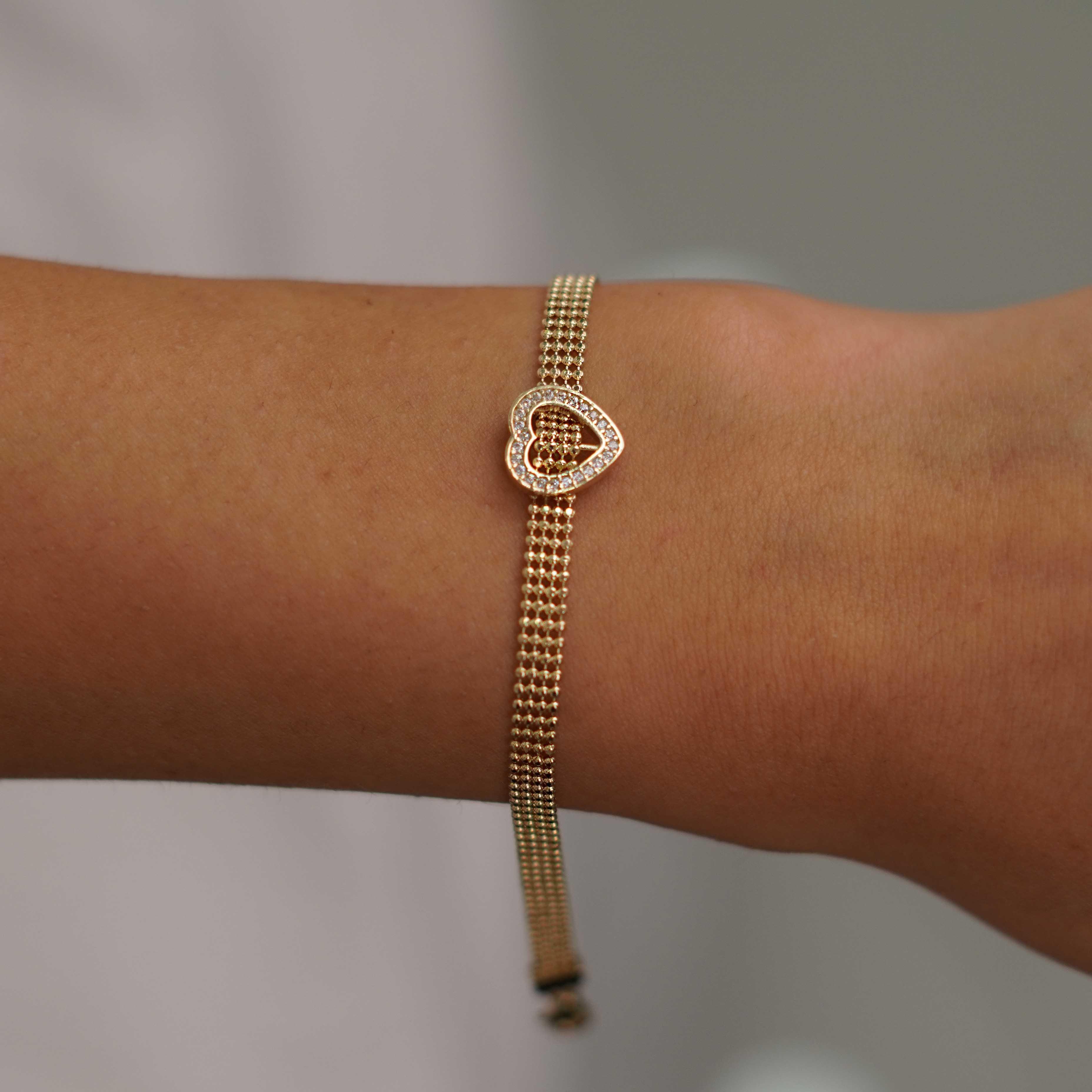 Kalp Top Top Bileklik