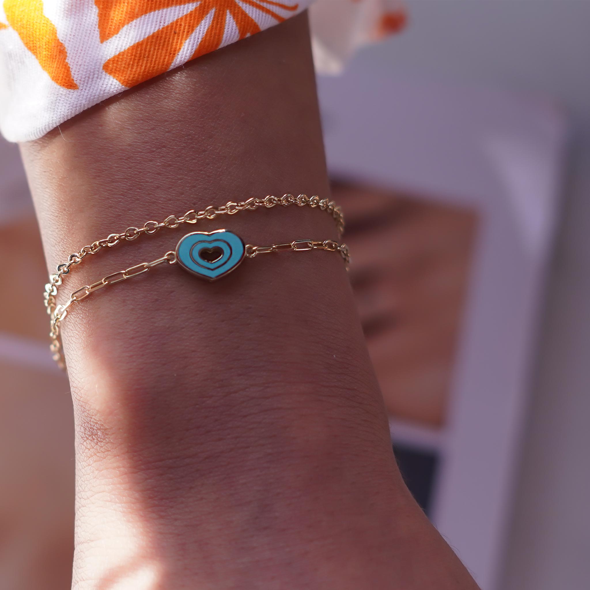 Mineli Kalp Ataç Bileklik