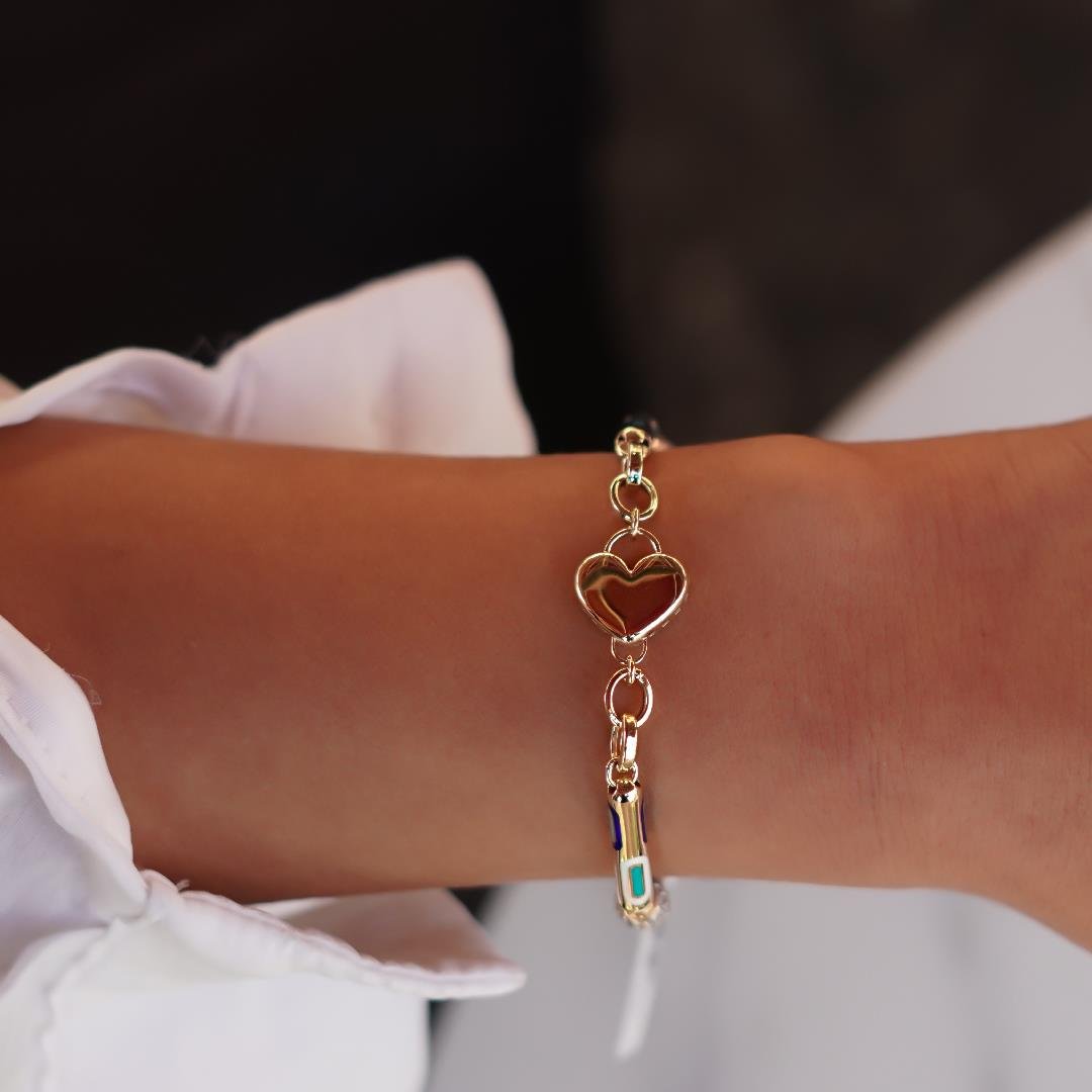 Mineli Kalp Bileklik