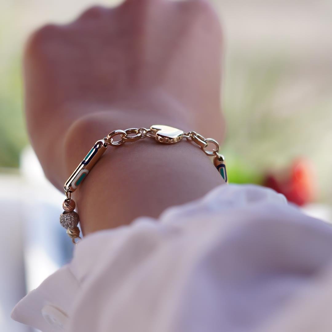 Mineli Kalp Bileklik