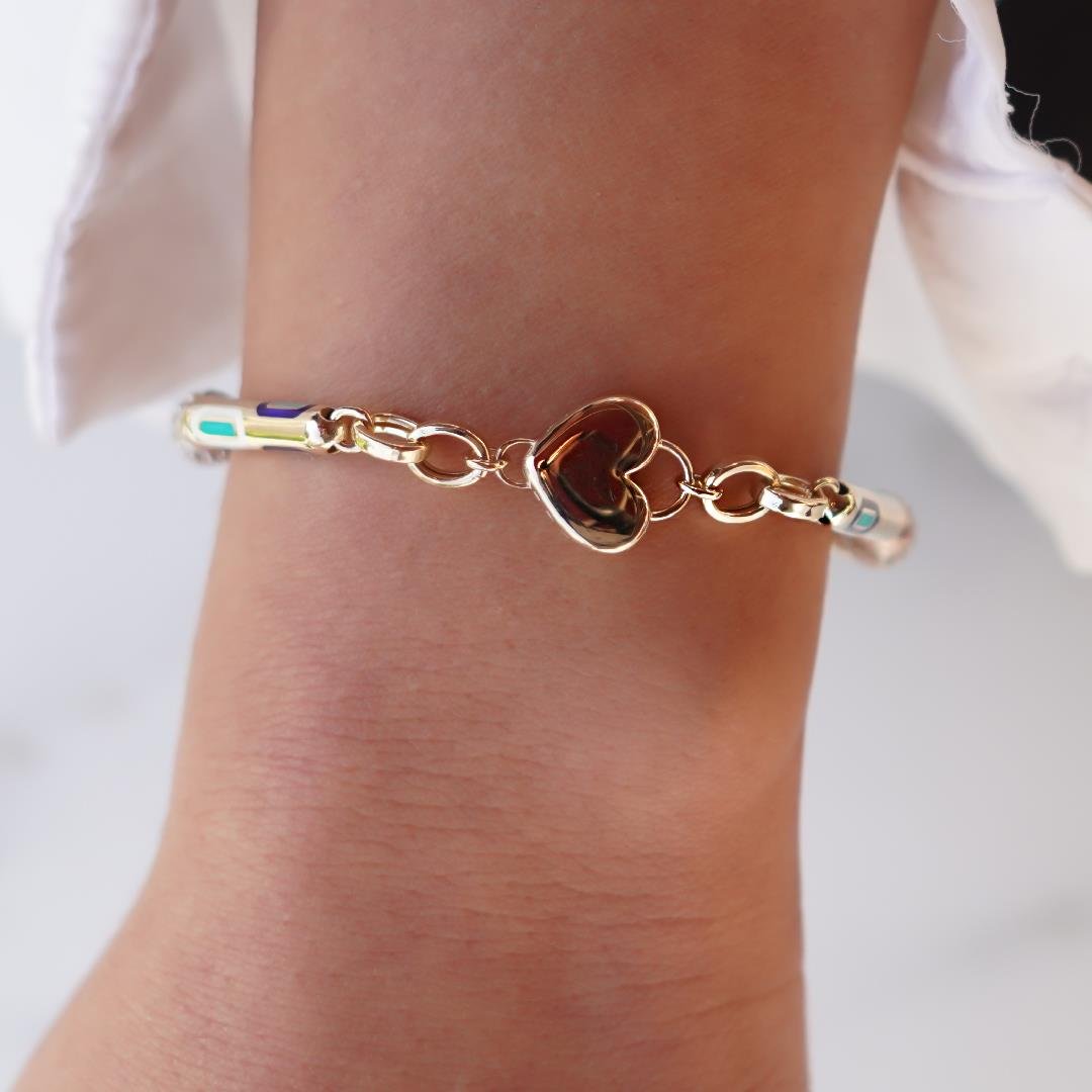 Mineli Kalp Bileklik