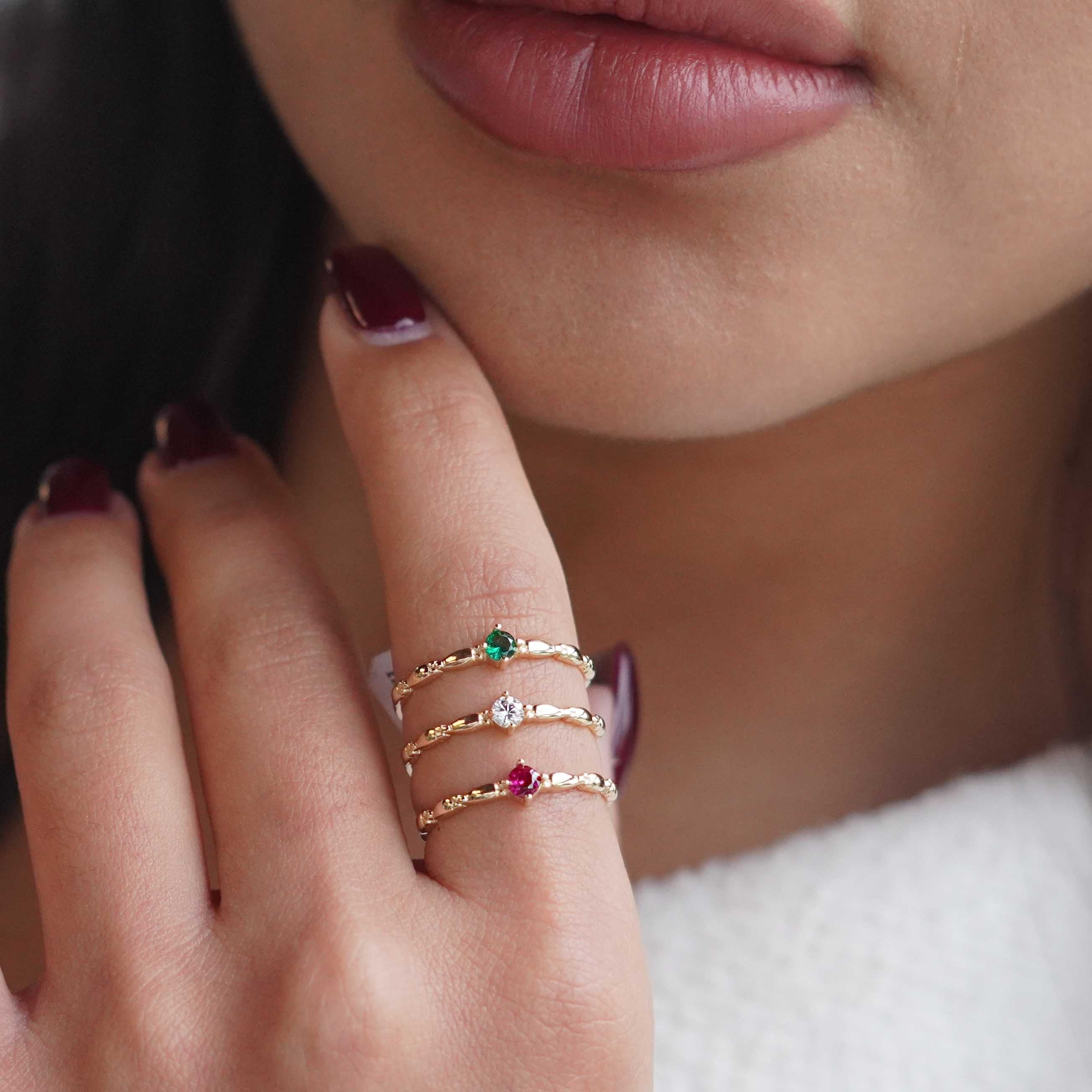 Minimal Renkli Yüzük