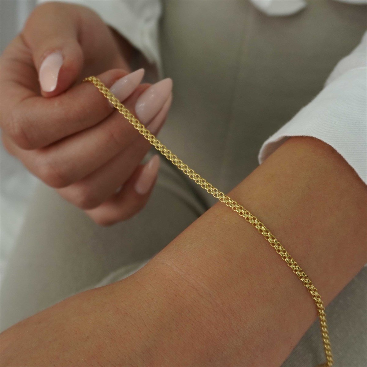 Örgü Bismark Bileklik - İnce