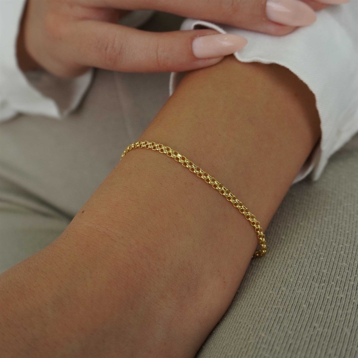 Örgü Bismark Bileklik - İnce