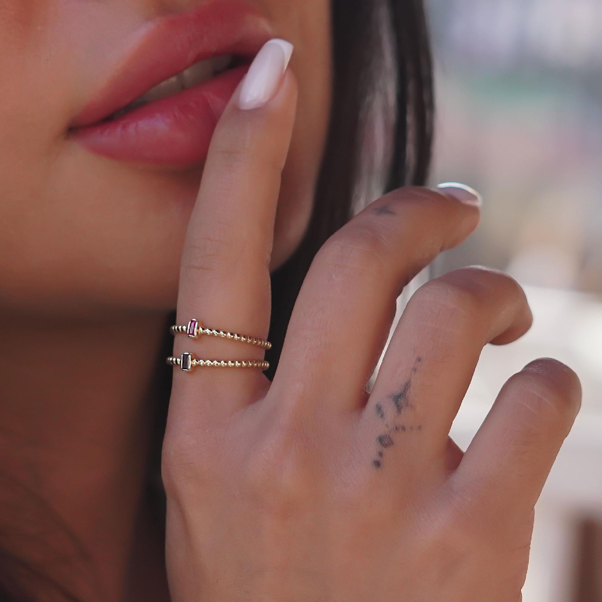 Renkli Baget Yüzük