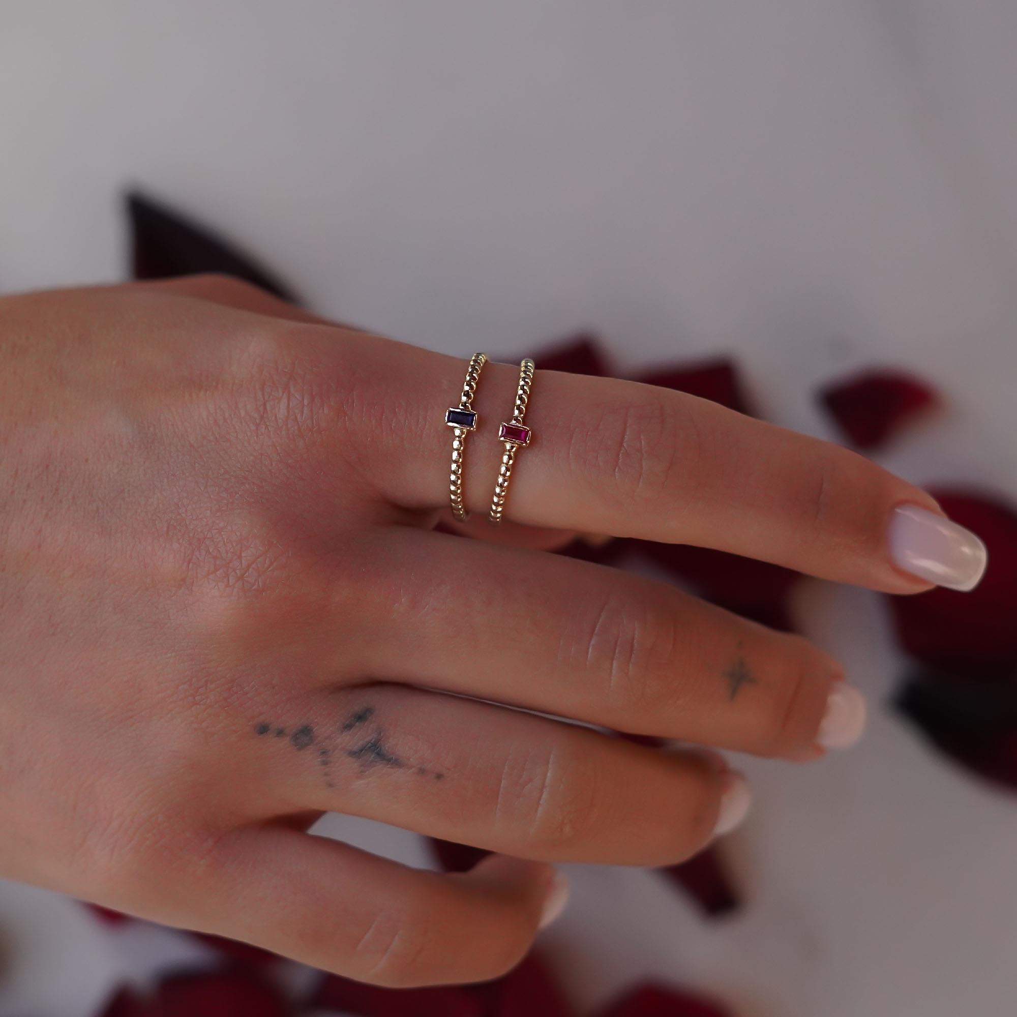 Renkli Baget Yüzük