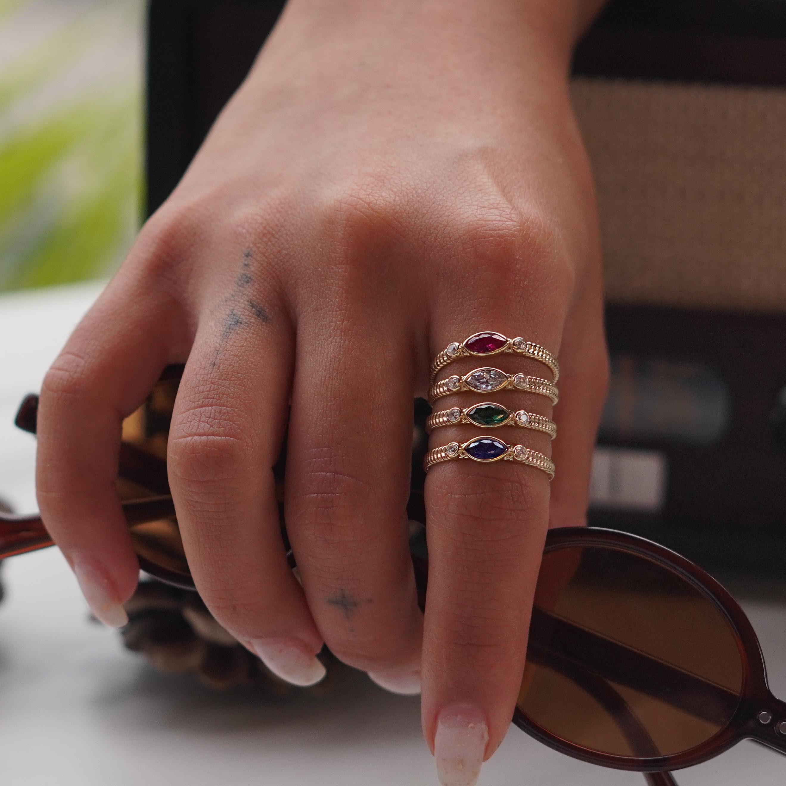 Renkli Markiz Yüzük