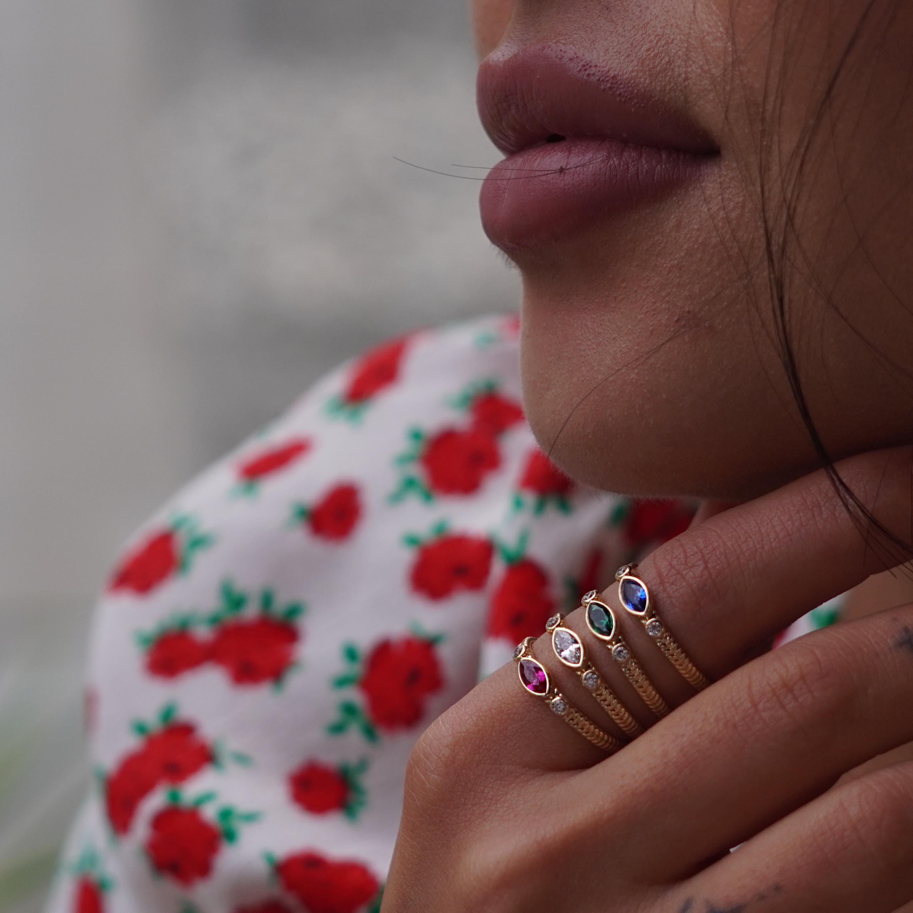 Renkli Markiz Yüzük