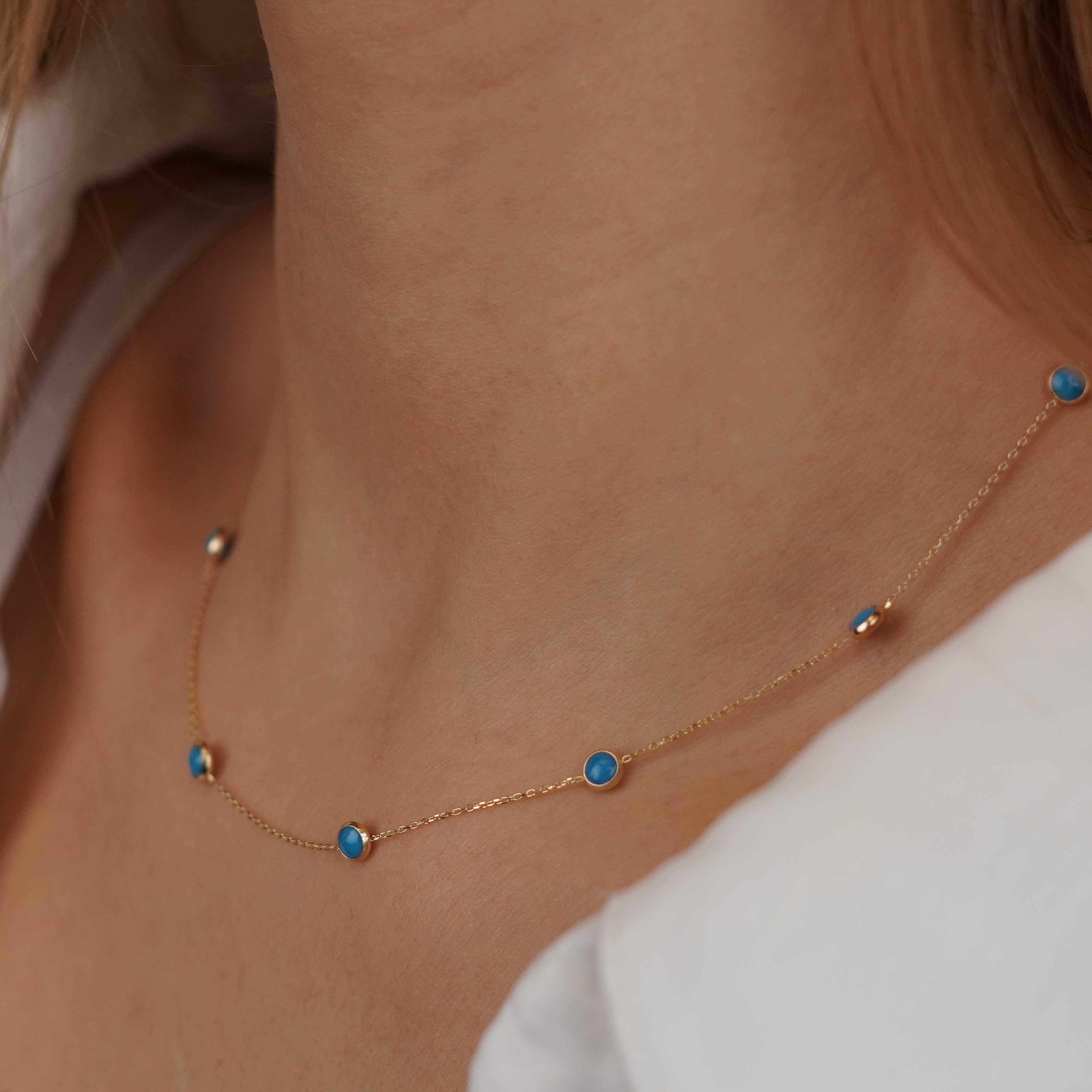 Sıralı Firuze Kolye