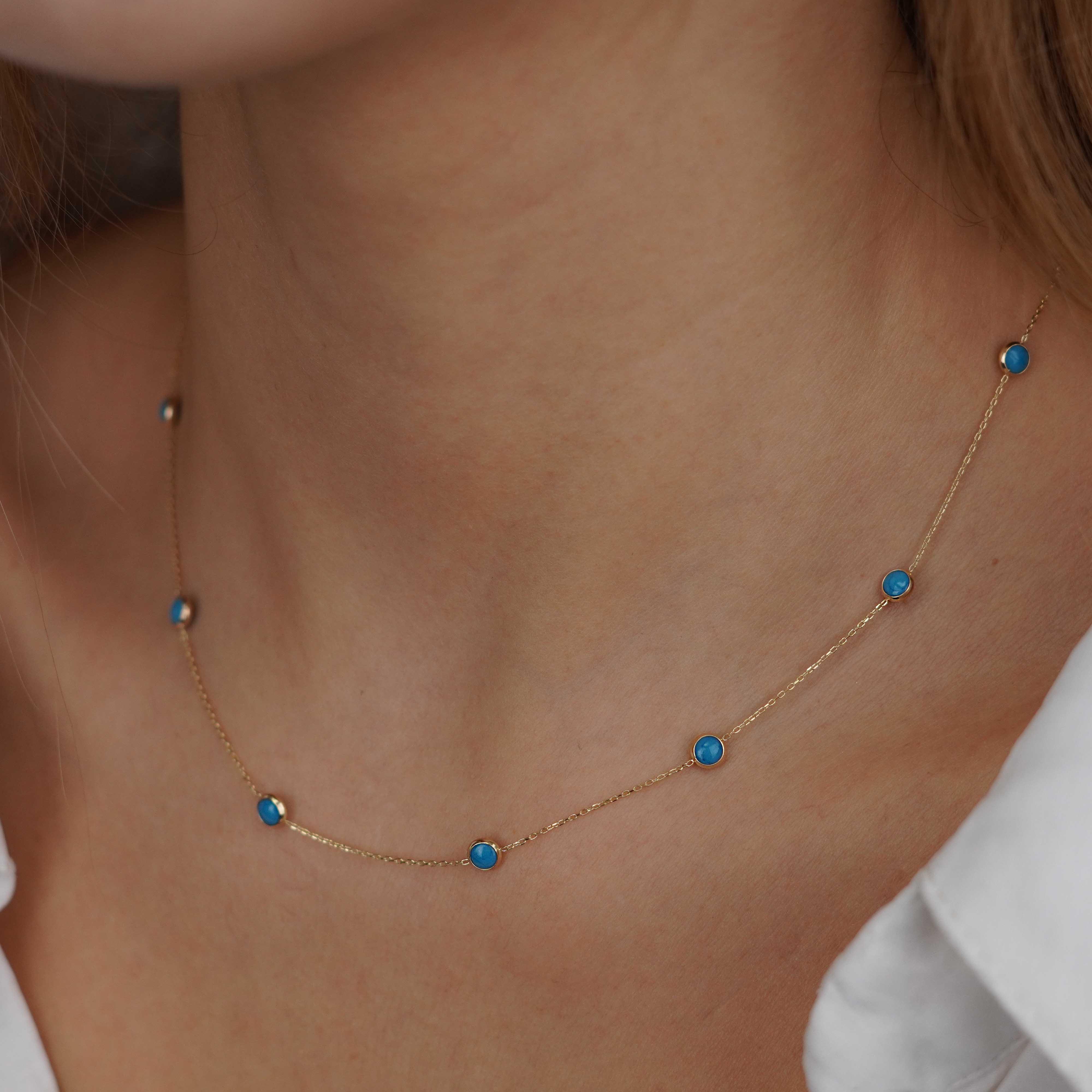 Sıralı Firuze Kolye