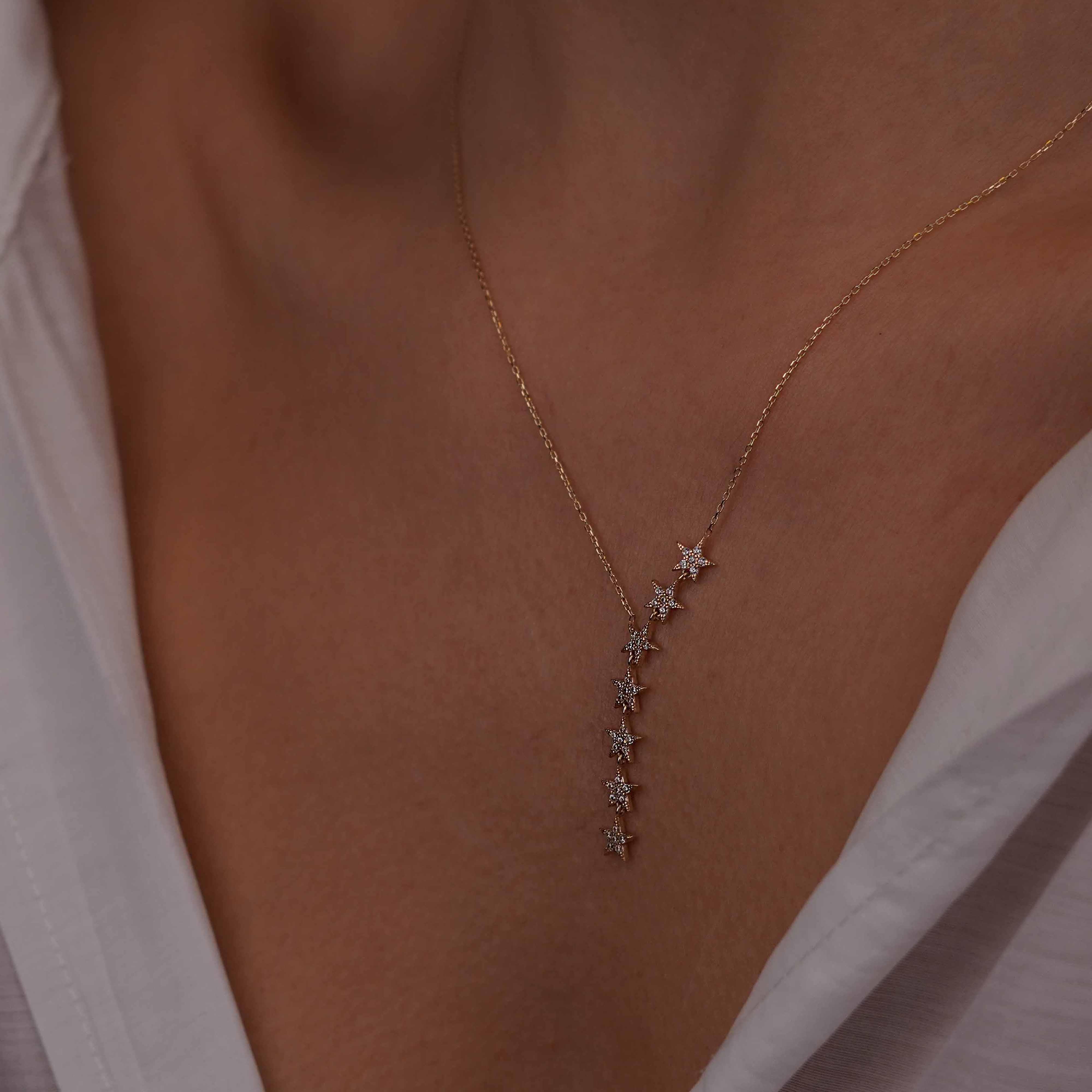 Sıralı Yıldız Kolye