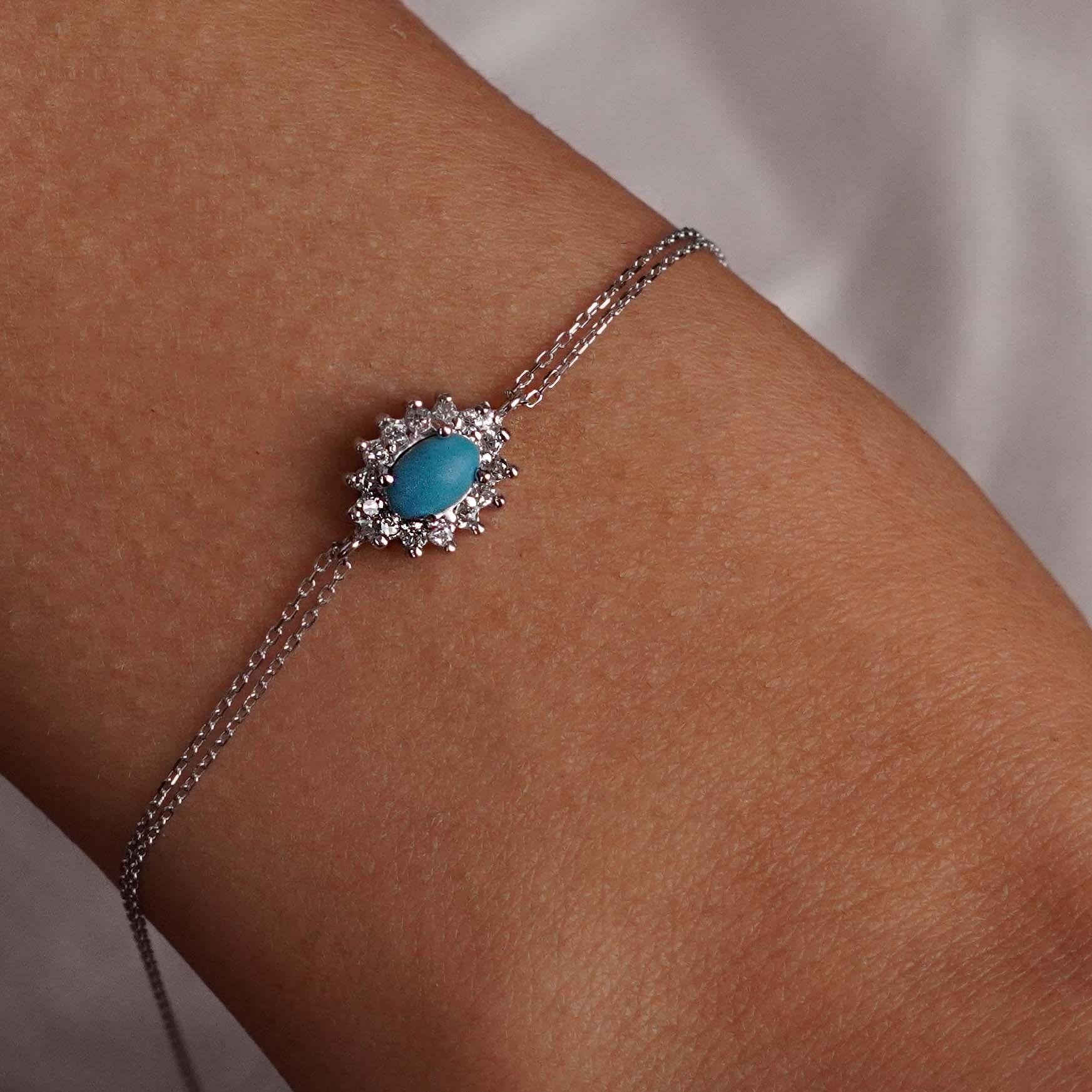 Taşlı Firuze Bileklik