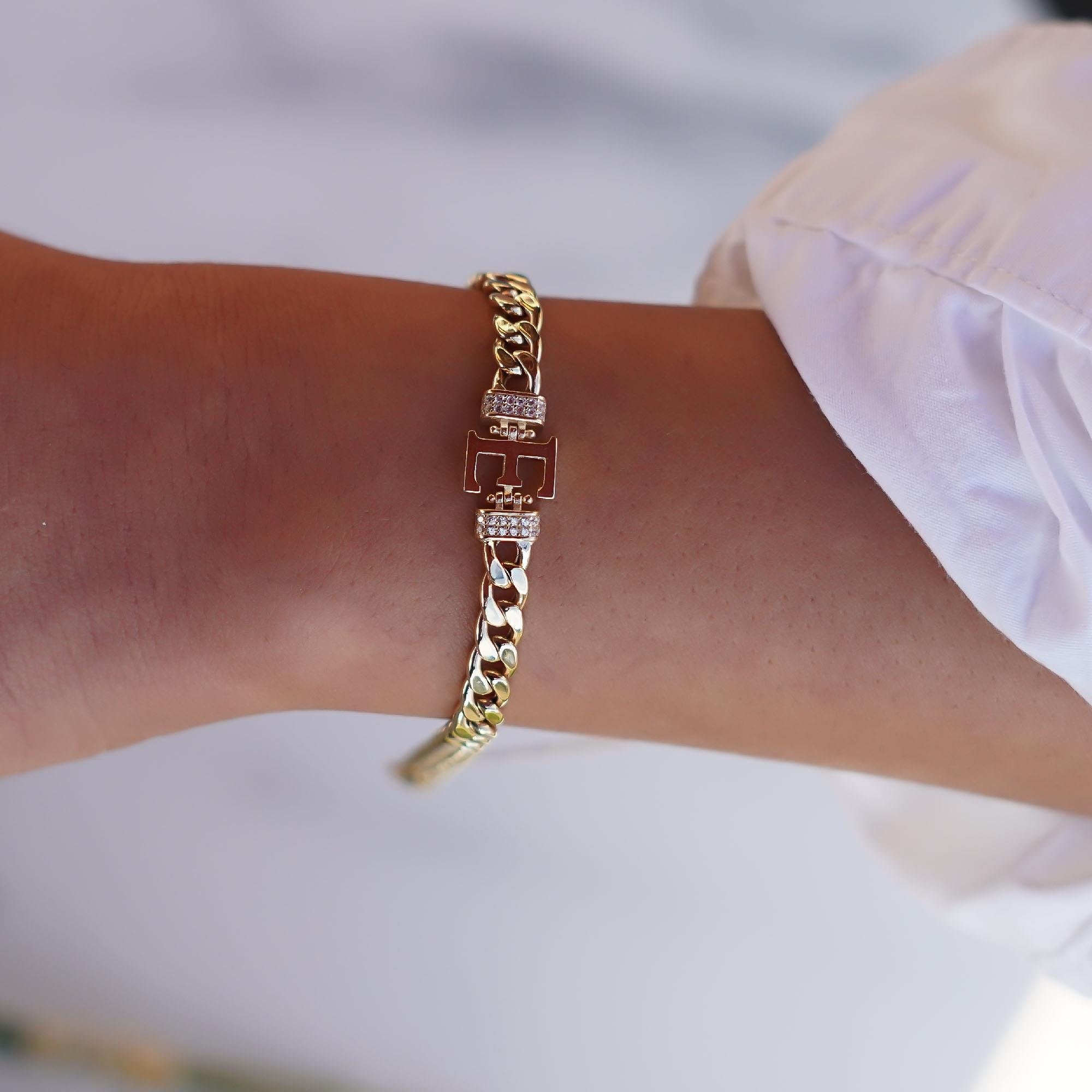 Taşlı Harf Bileklik