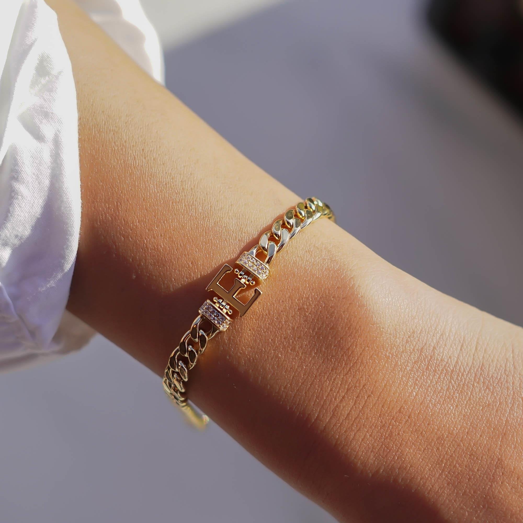 Taşlı Harf Bileklik