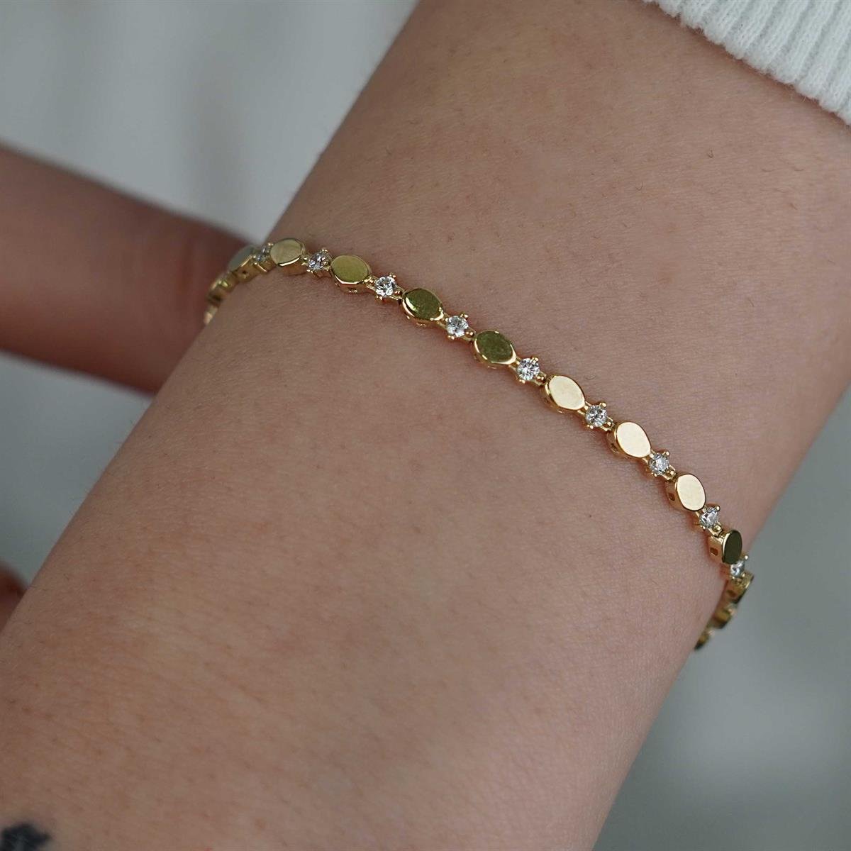 Taşlı Pul Bileklik