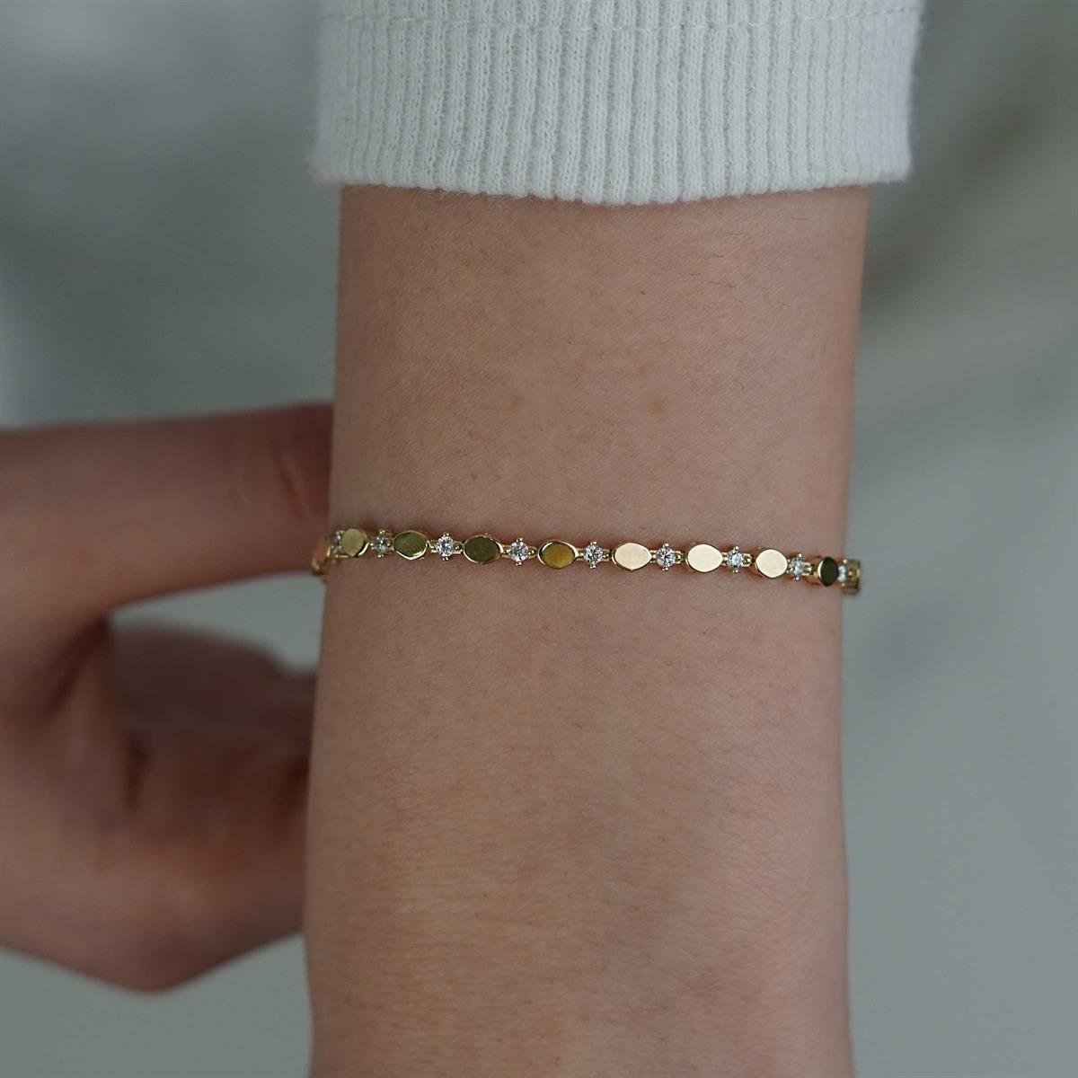 Taşlı Pul Bileklik