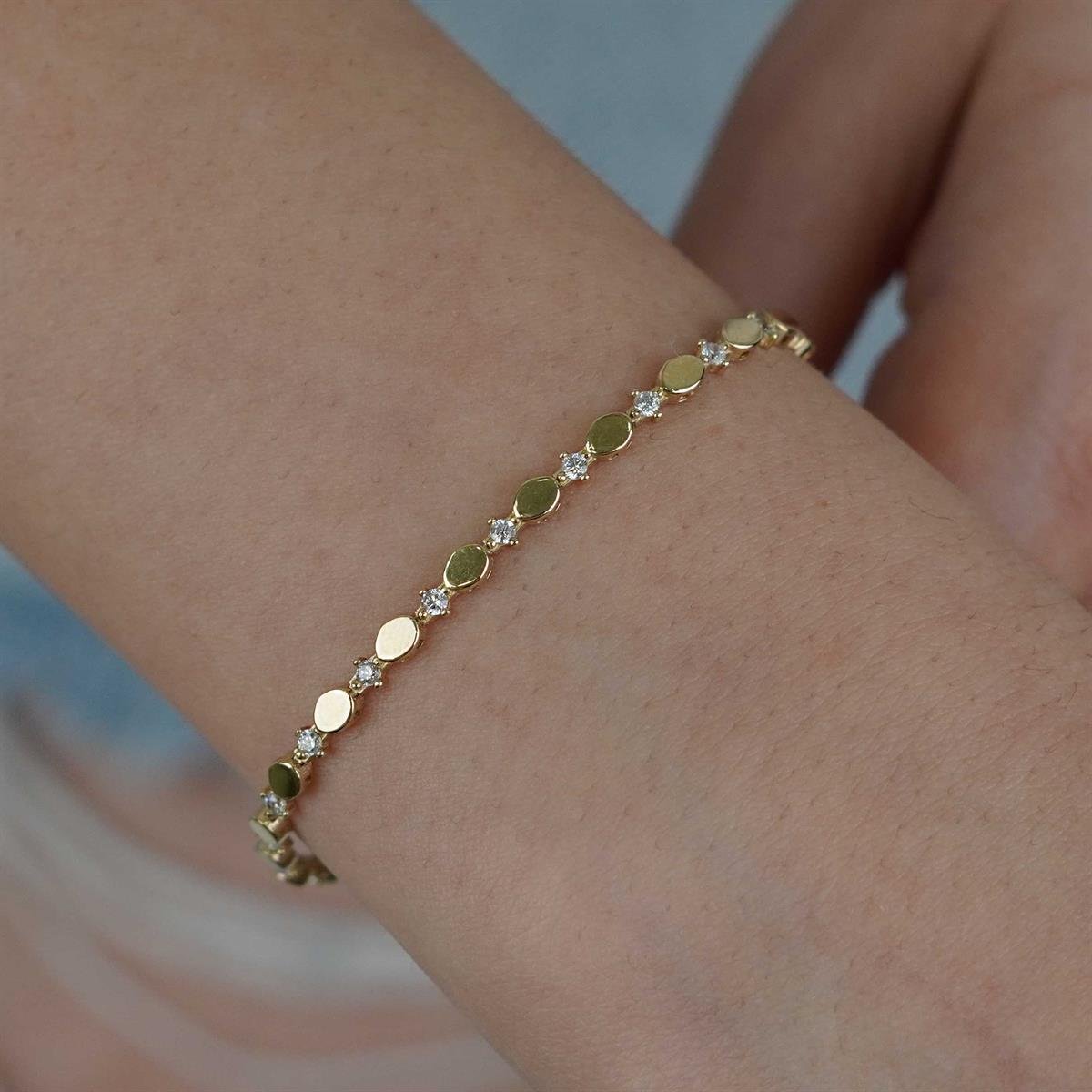 Taşlı Pul Bileklik