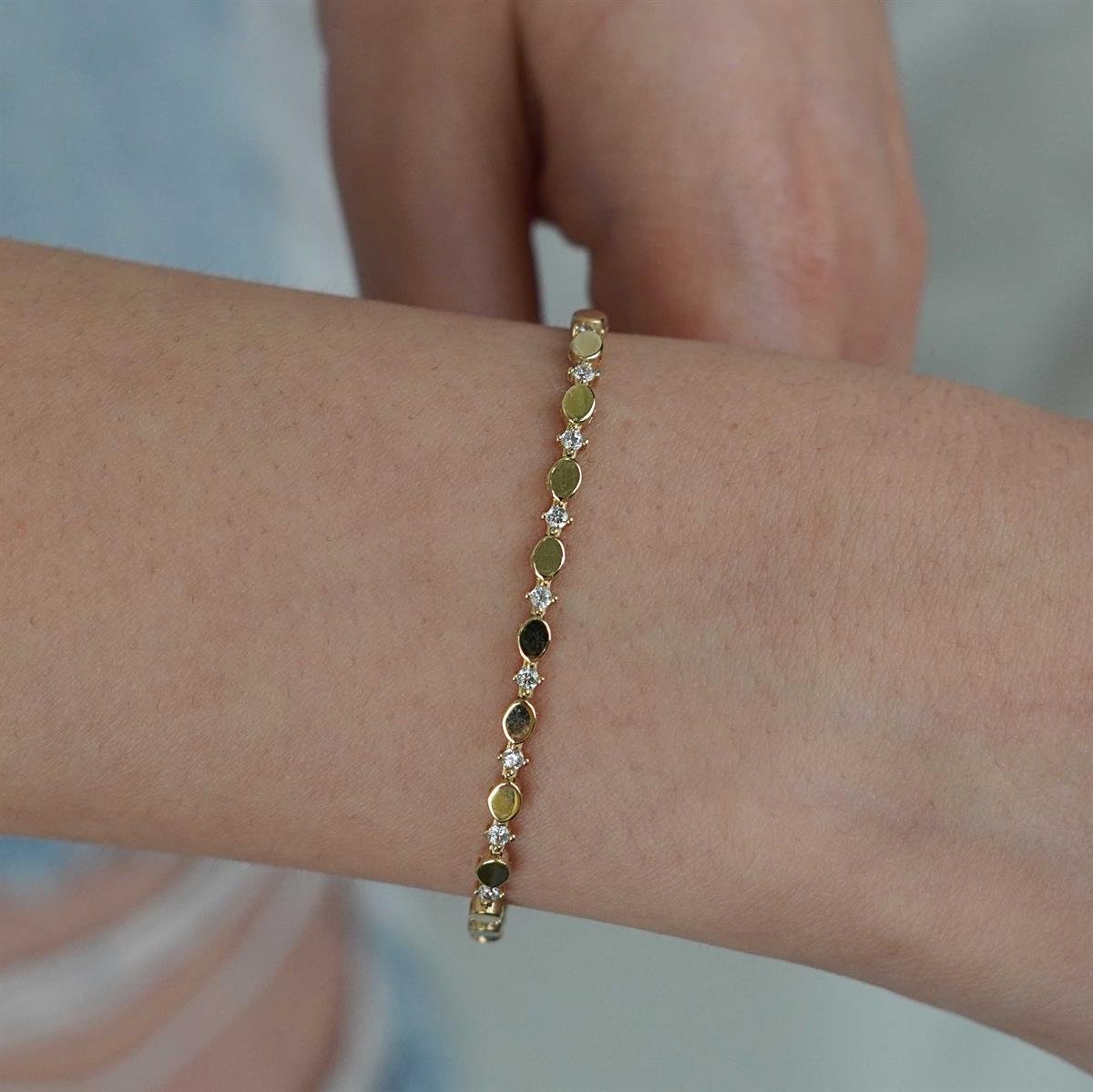 Taşlı Pul Bileklik