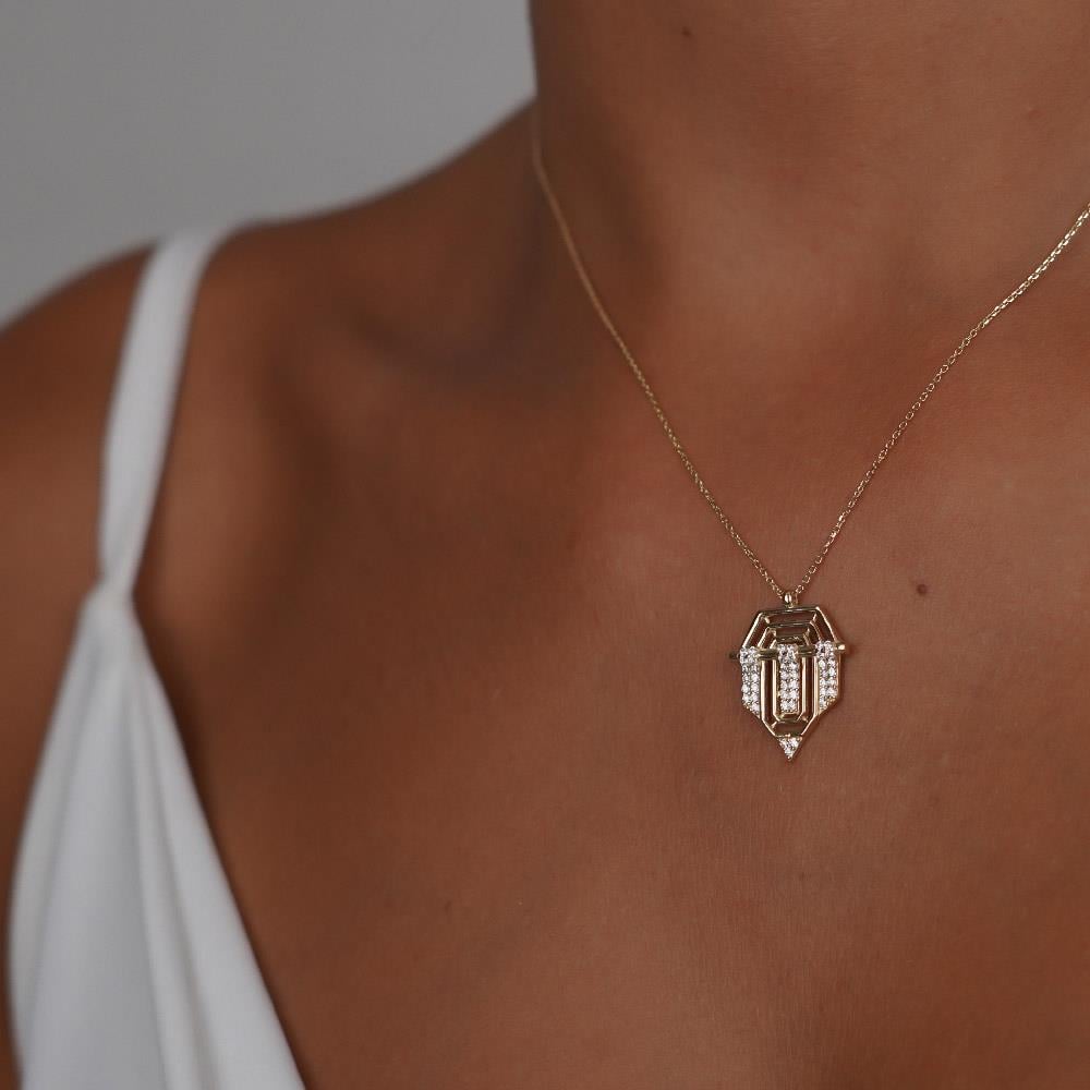 Taşlı Şövalye Kolye