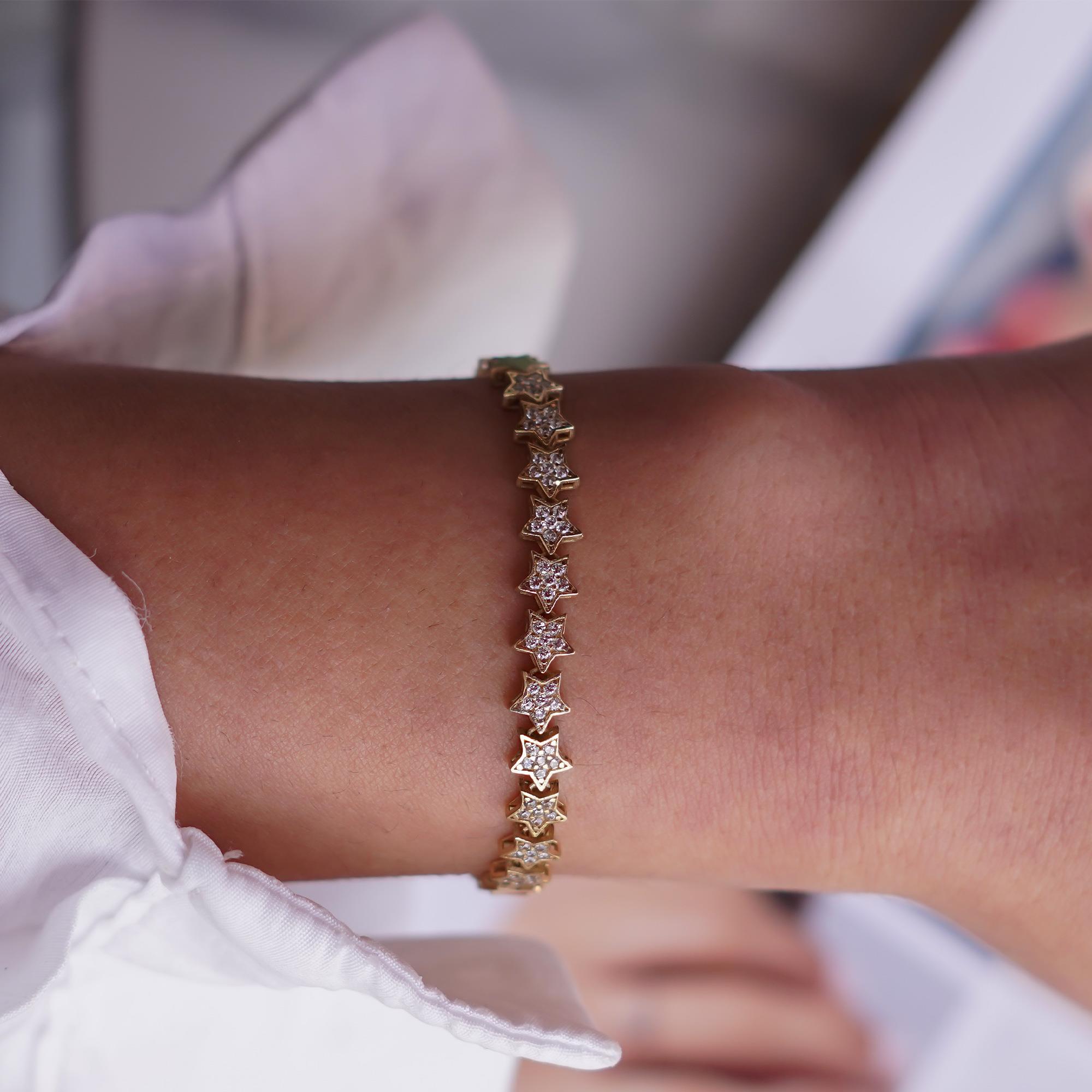 Taşlı Yıldız Bileklik