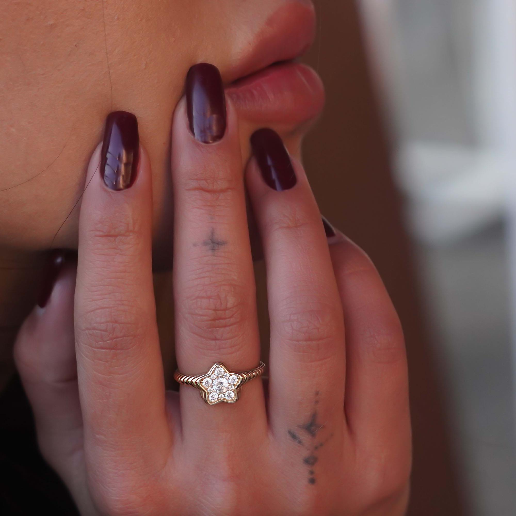 Taşlı Yıldız Yüzük