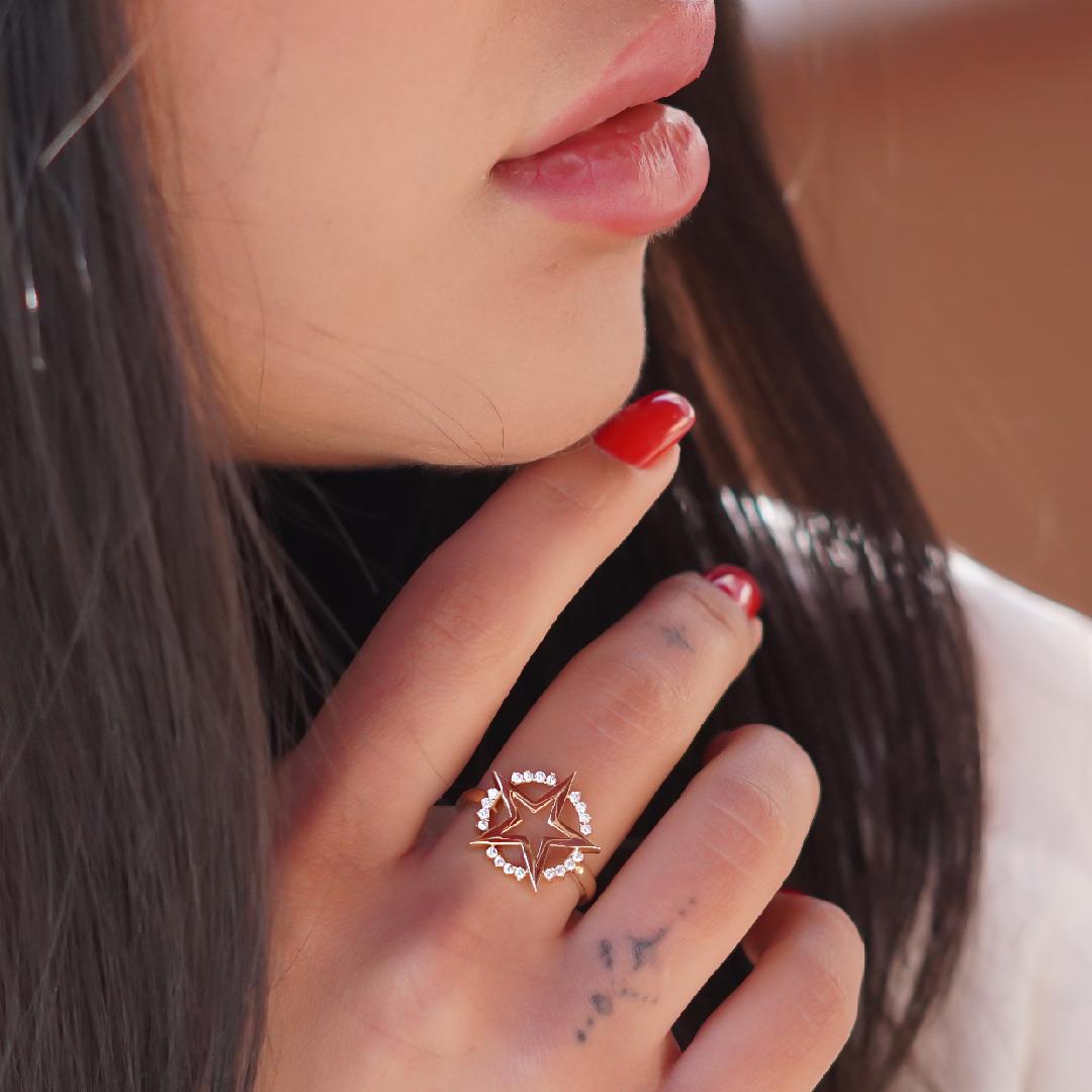 Taşlı Yıldız Yüzük