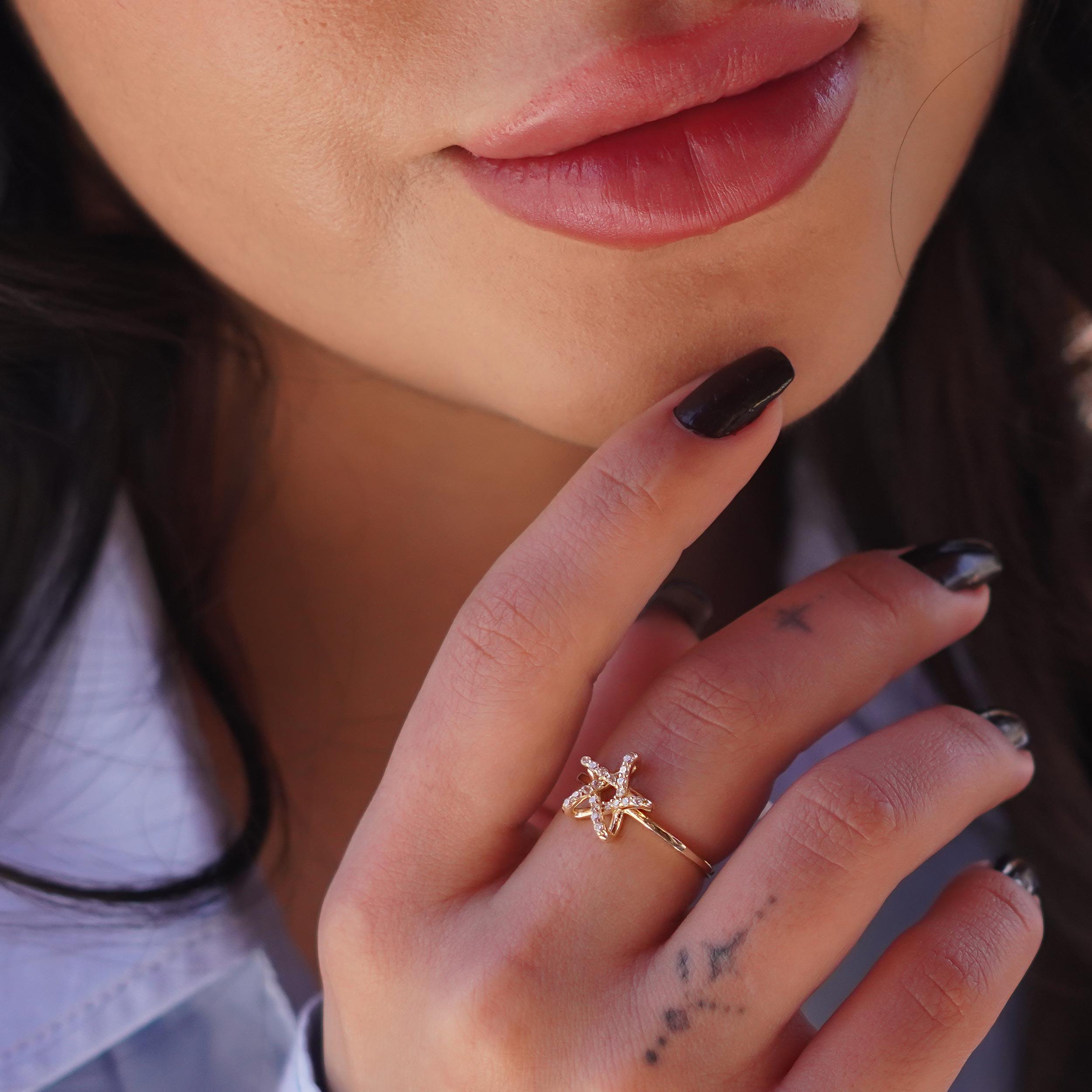 Taşlı Yıldız Yüzük