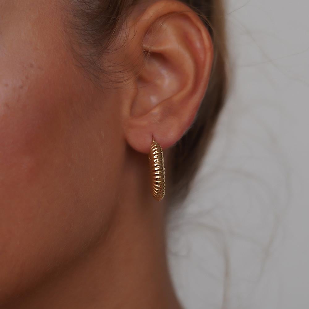 Tırtıklı Boru Halka Küpe