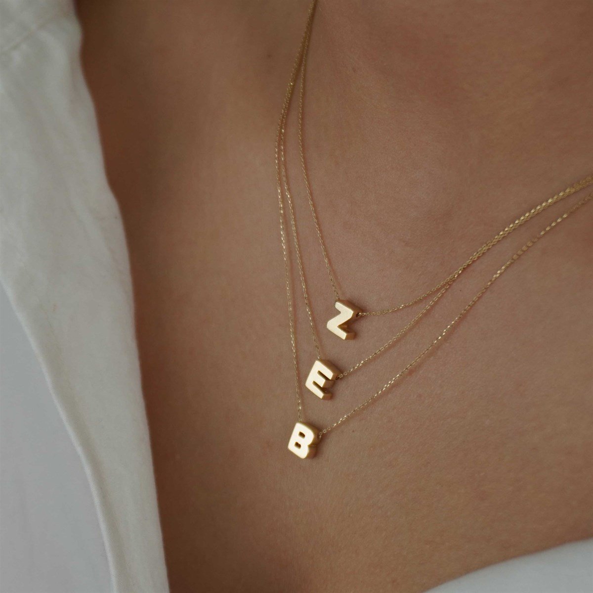 Üç Boyutlu Harf Kolye