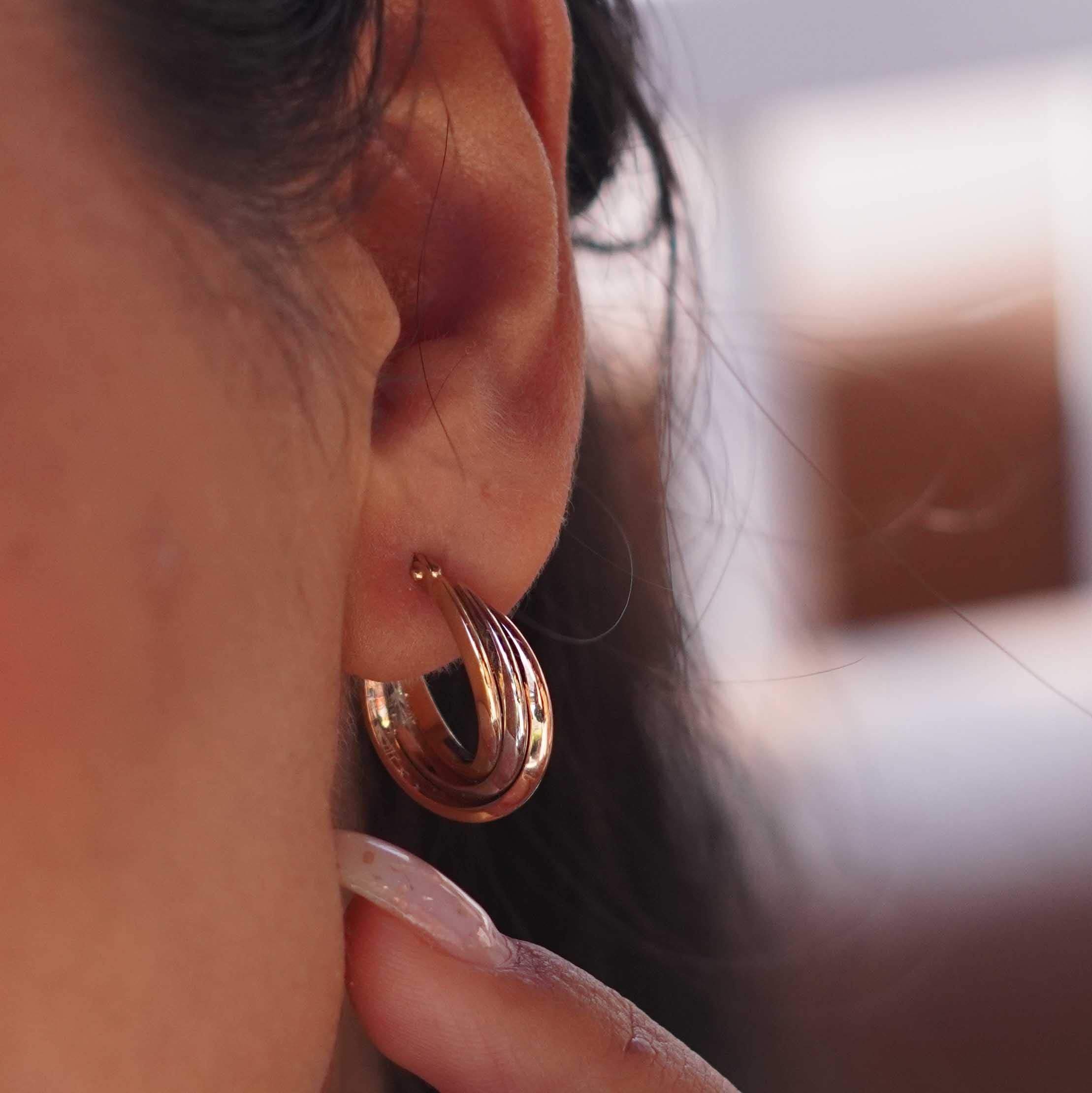 Üç Renk Trinity Küpe