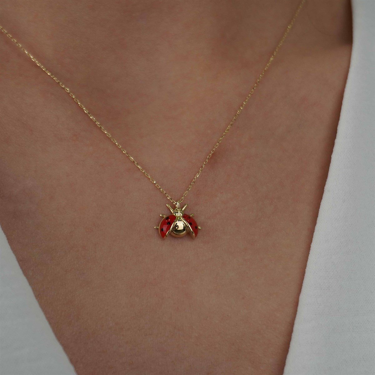Uğur Böceği Kolye