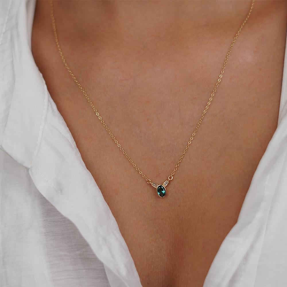 Yeşil Taşlı Kolye