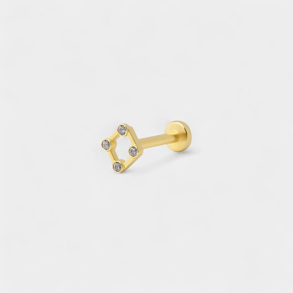 Çizgi Kare Piercing