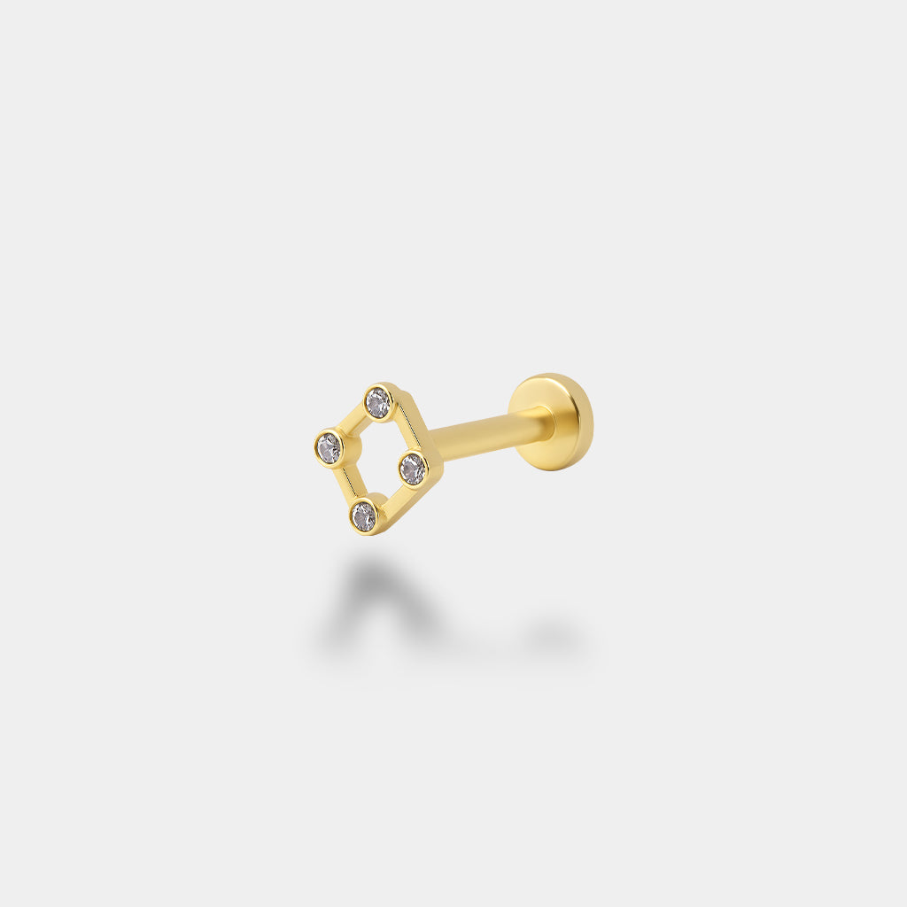 Çizgi Kare Piercing