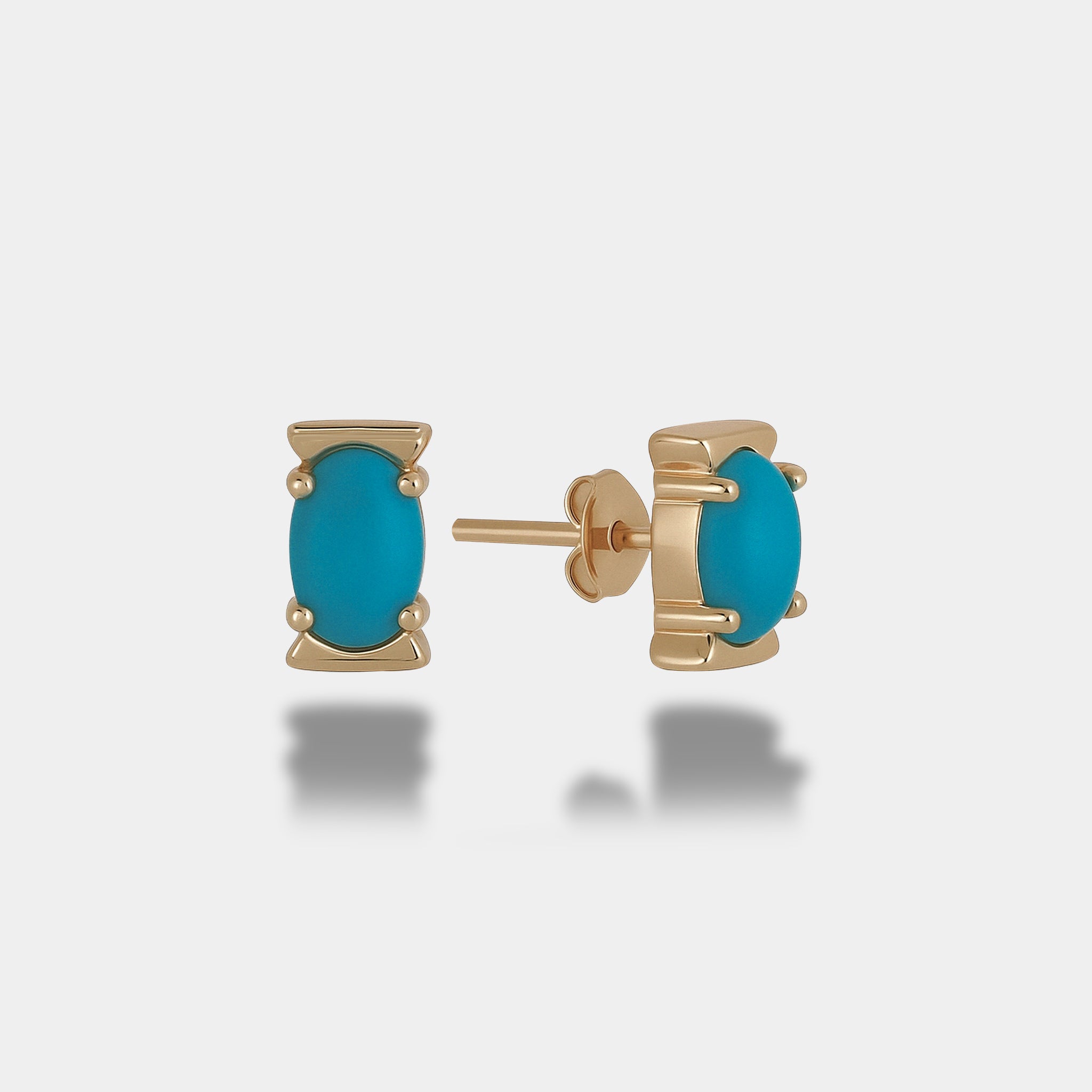 Desenli Firuze Küpe