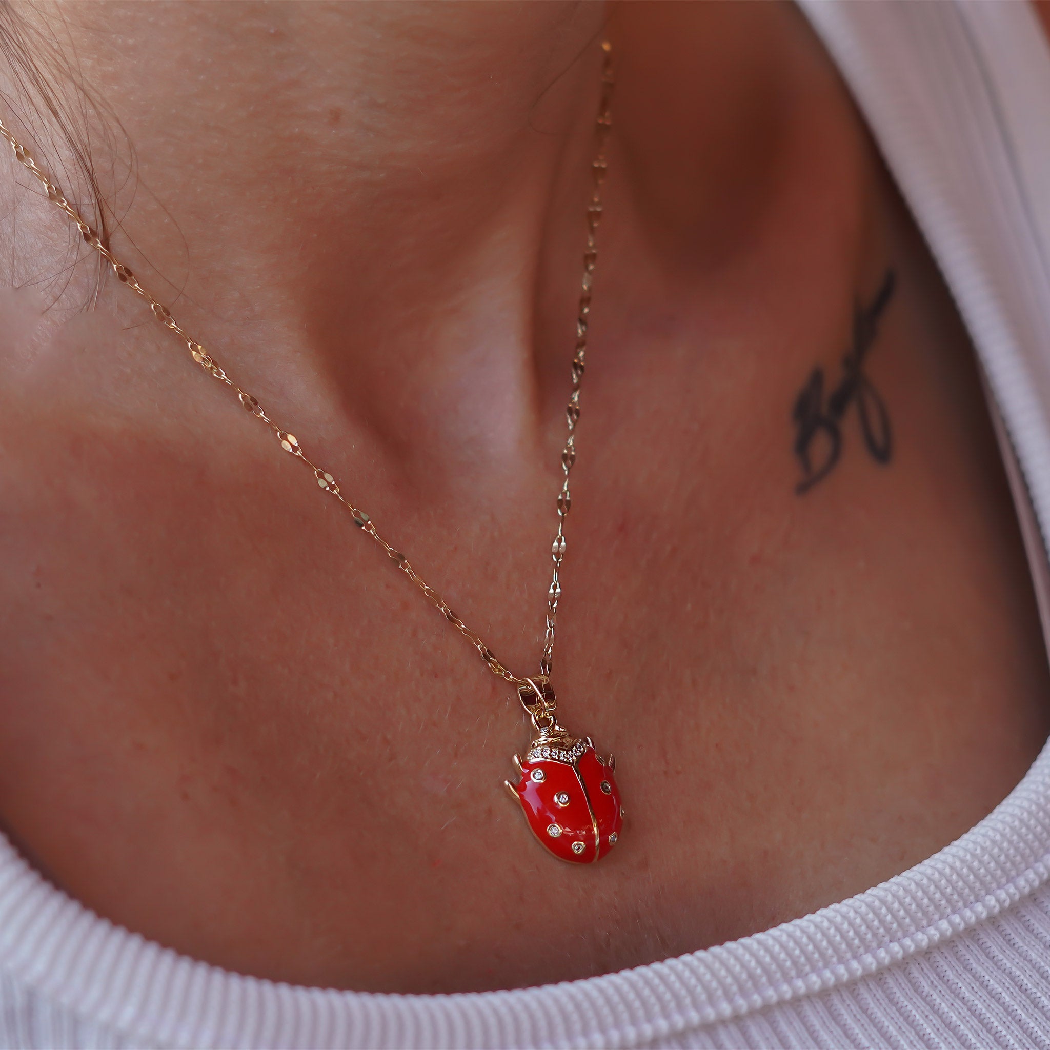 Uğur Böceği Kolye