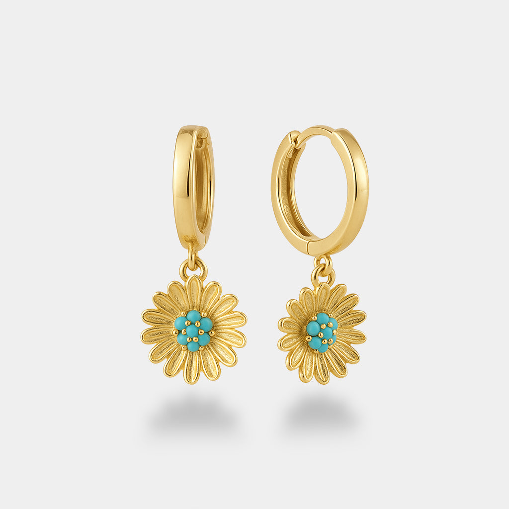 Firuze Çiçek Küpe