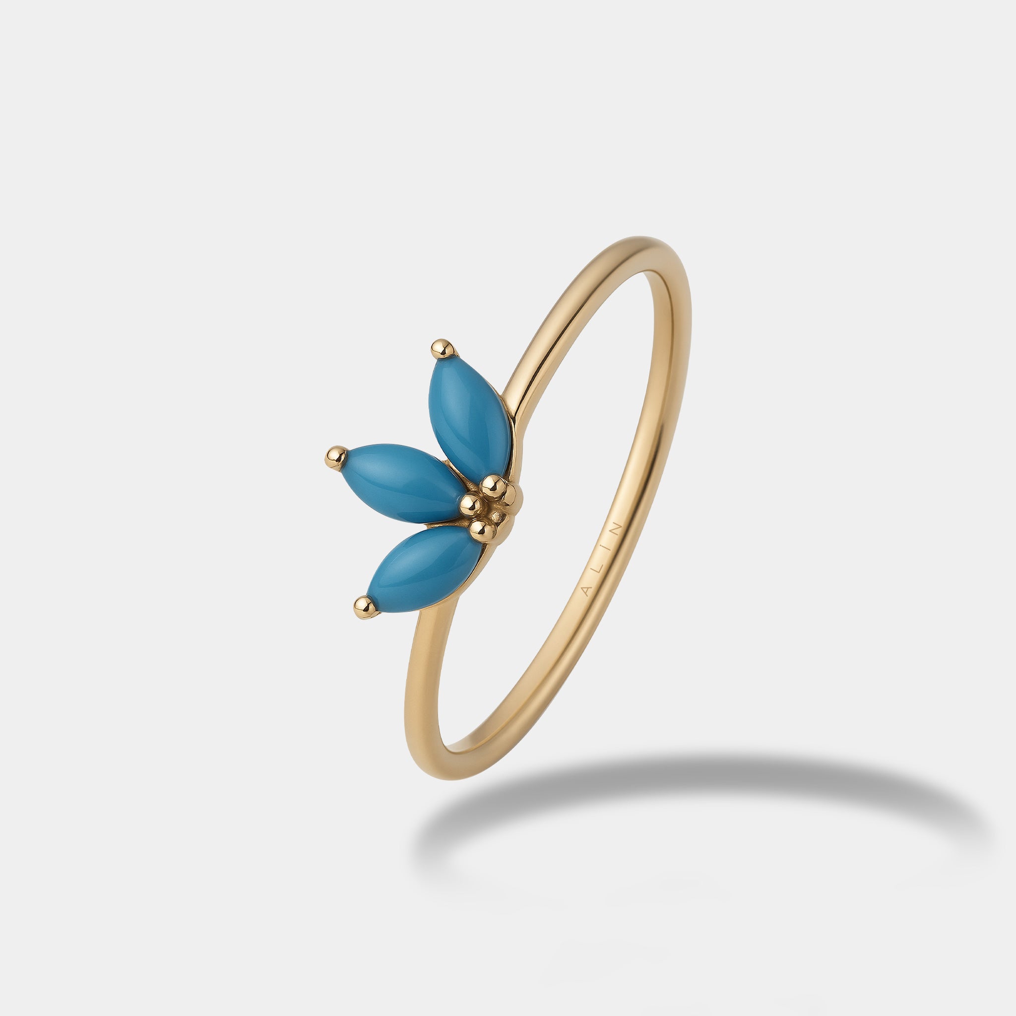 Firuze Lotus Yüzük